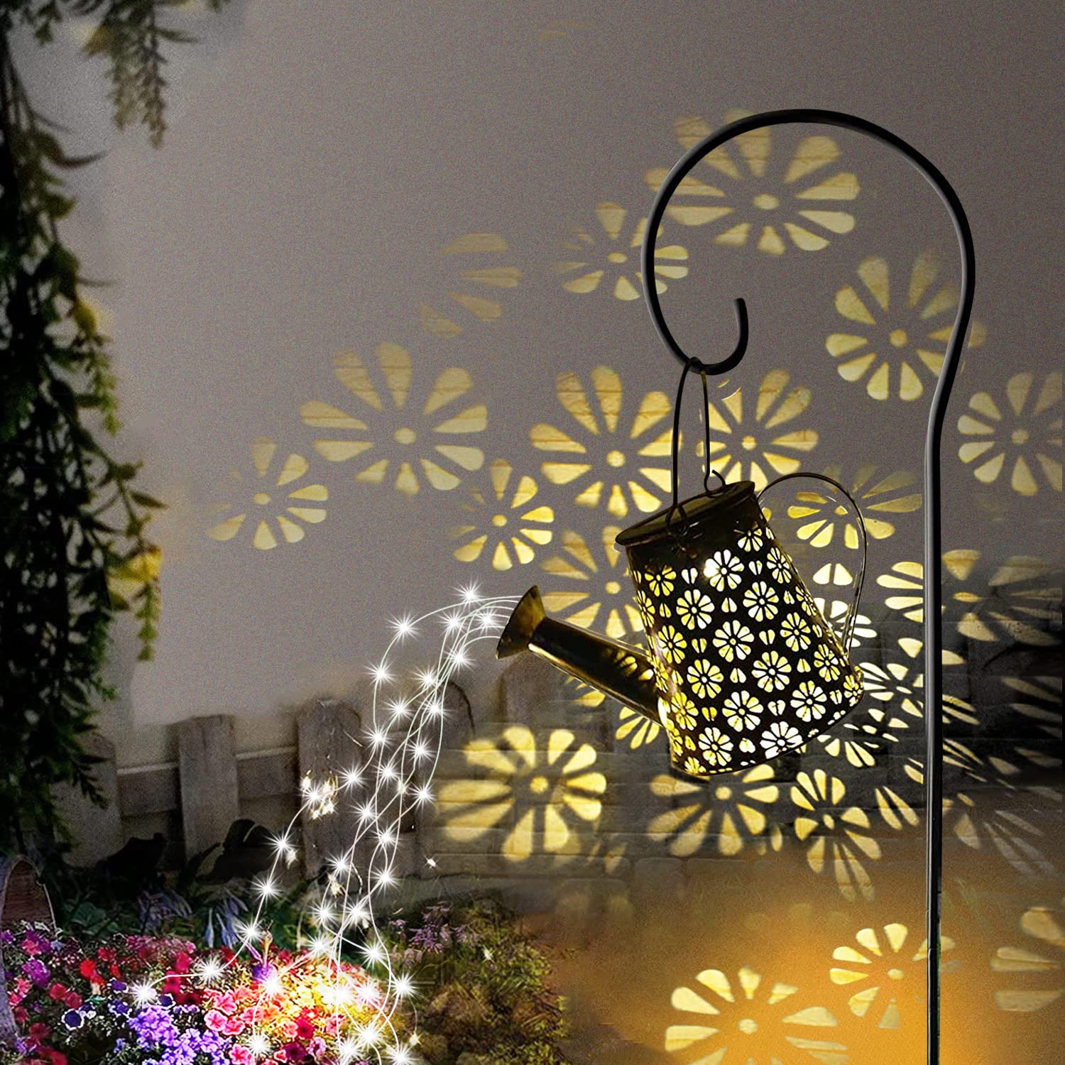 Nepivel Solar Watering Can With Lights Outdoor,Hanging Solar Lantern,Metal Waterproof Garden Lights Decorations Gift For Table Patio Yards Pathway Party, Yard Decorations Outdoor