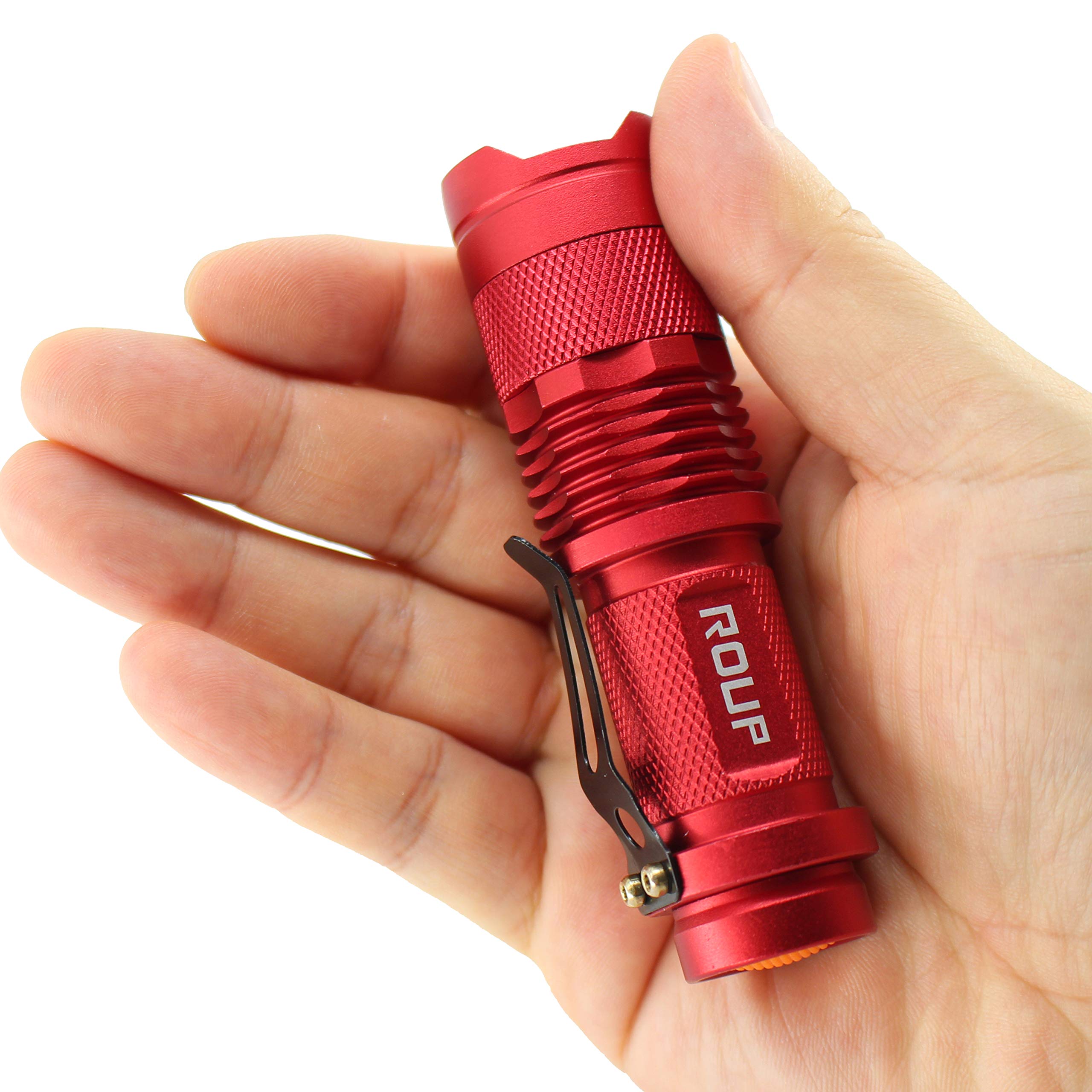 Roup 2 Pack Mini Red Light Flashlight, Zoomable Red Led Flashlight, Water Resistant, 3 Modes Red Flashlight Torch For Night Vision, Astronomy, Aviation, Night Observation And Outdoor Activities
