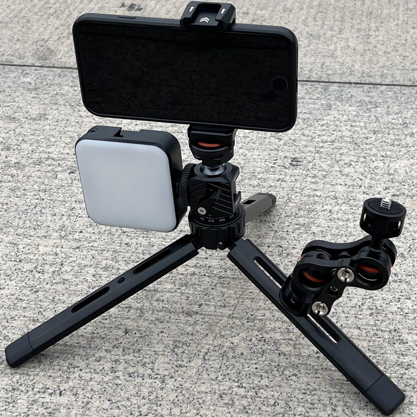 Cofunkool Mini Tripod Rotatable 4-Level Adjustable Tabletop Tripod Handle Grip For Osmo Mobile, Dji Ronin, Weebill, Crane, Vimble 2, Smooth, Camera, Phone, Webcam, Projector, Gimbal Stabilizers