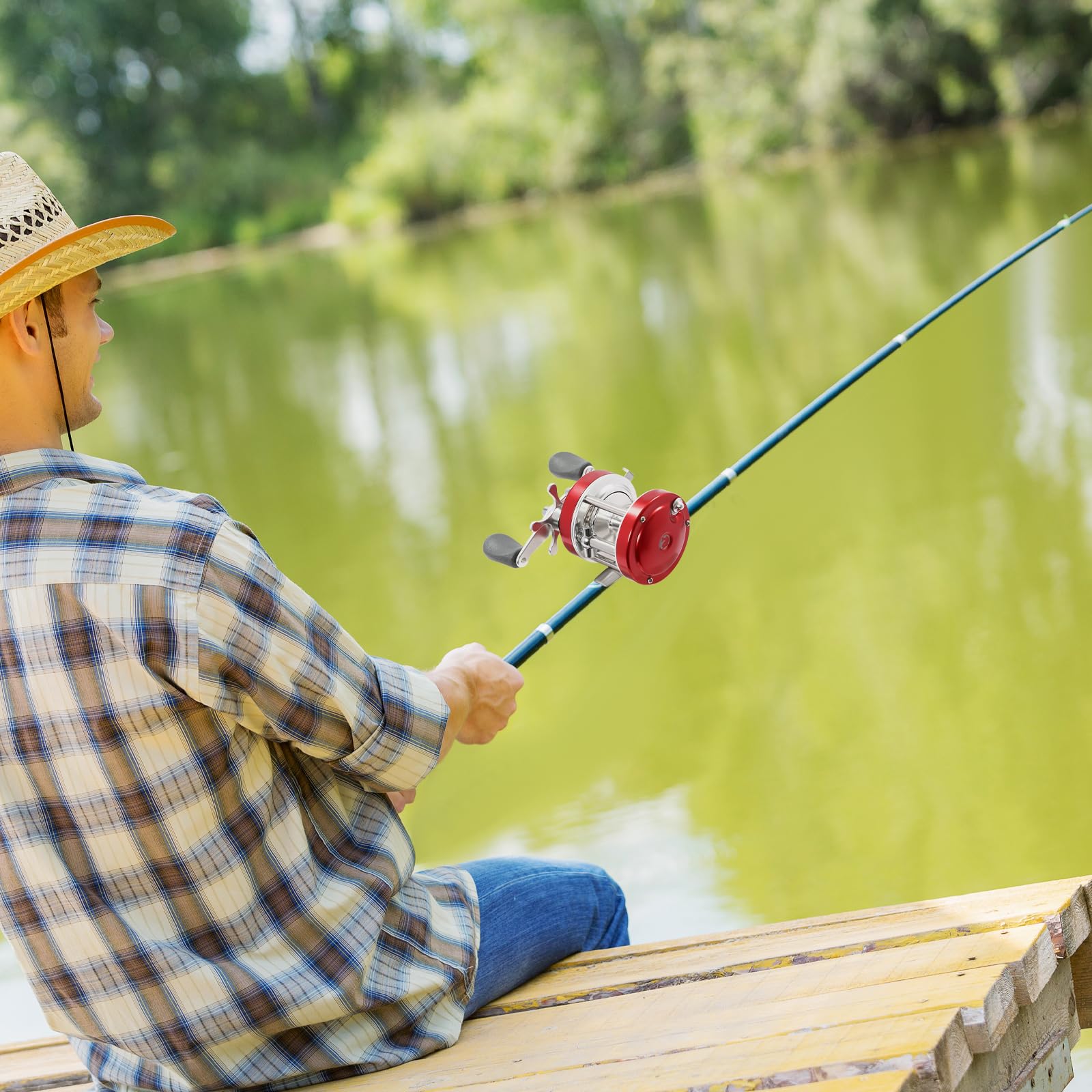 Fifizoo Round Baitcasting Reel, Reinforced Metal Body Conventional Reel For Catfish, Striper Bass, Inshore Saltwater Fishing, Deep Sea Fishing, Baitcasting Fishing Reel