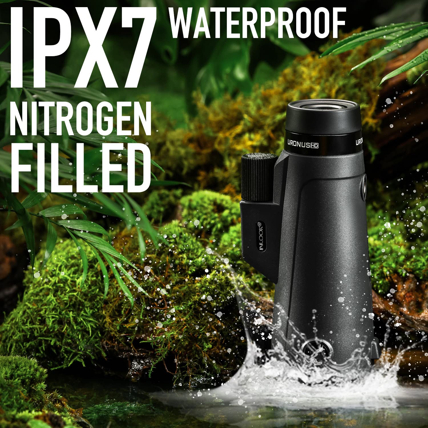 Inlook Optics Inlook Monocular Telescope 12X56 Hd High Powered For Adults With Smartphone Adapter & Portable Case, Lightweight Long Range Monoscope For Wildlife Bird Watching Camping Traveling