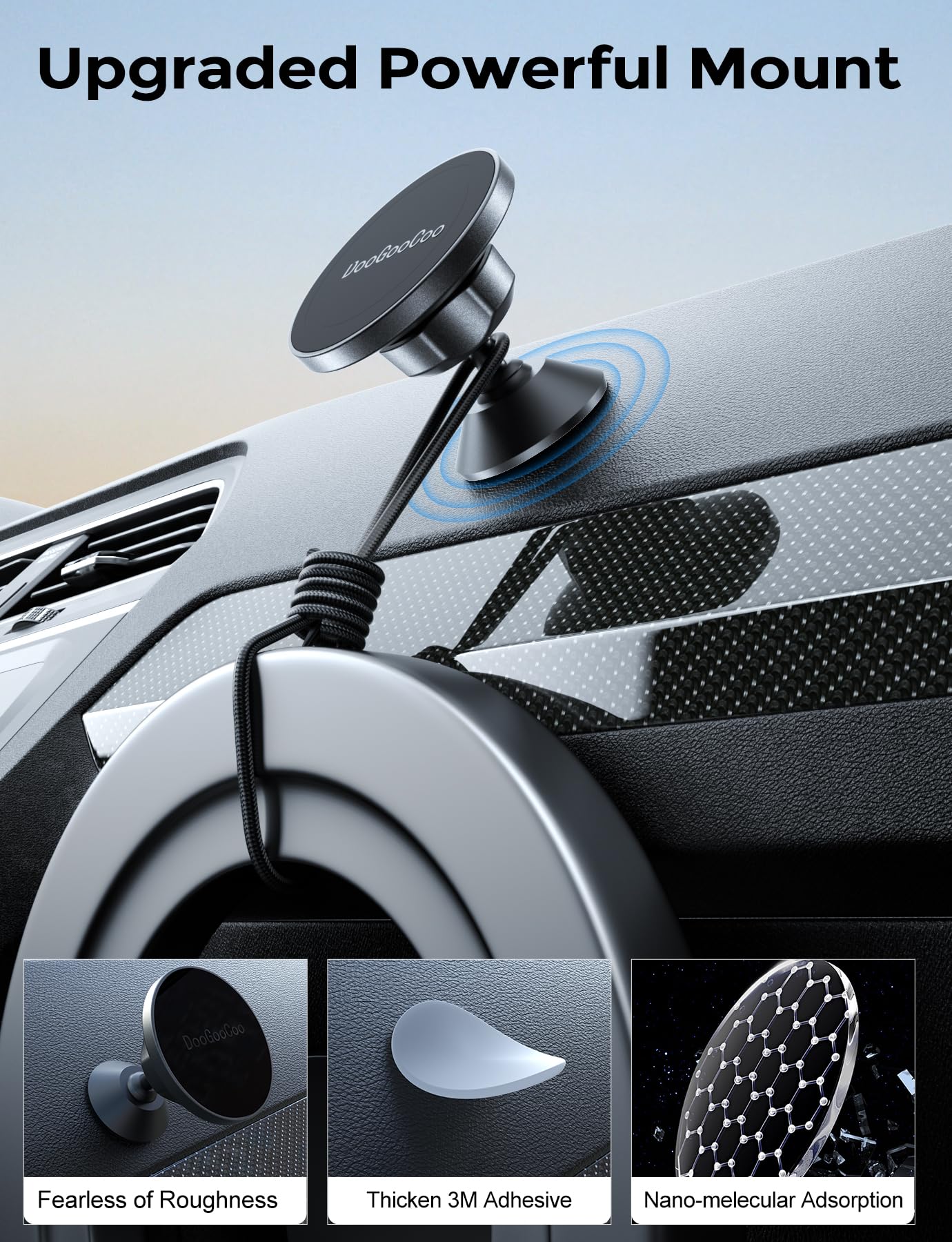 Doogoocoo Fits Magsafe Car Mount, [] [Strongest Magnetic Protection] Magnetic Phone Holder For Dash & Air Vent Automobile Cradle Fit For Iphone 12 13 14 15 Pro Max & All Cell Phones