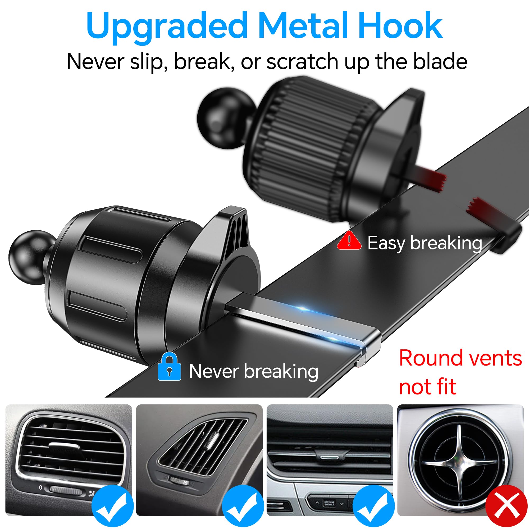 Kaistyle Wireless Car Charger Mount, Wireless Phone Charger For Car Auto Clamping Car Phone Holder Charger【 Wind + Vent + Dash 】Car Wireless Charger For Car For Iphone 16 15 14, Galaxy S24 S23 S22 Etc