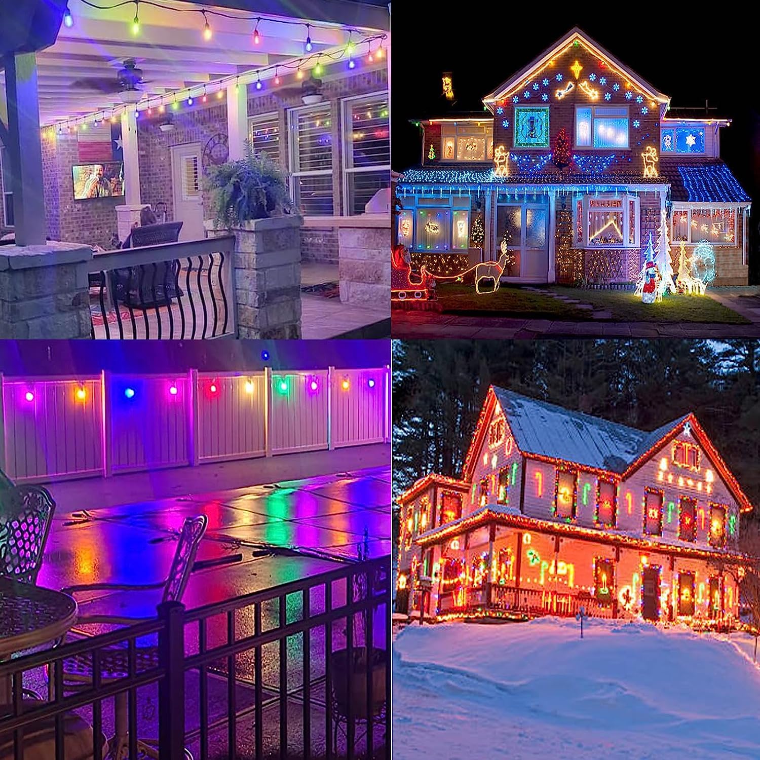 Minsily Sxminer 15 Pcs Led Purple S14 Bulbs Christmas Replacement Bulb 1W Led String Light Bulb E26 Base Edison Bulbs Plastic Shatterproof Decorative Bulbs For Outdoor String Lights Home Patio Decor(Purple)