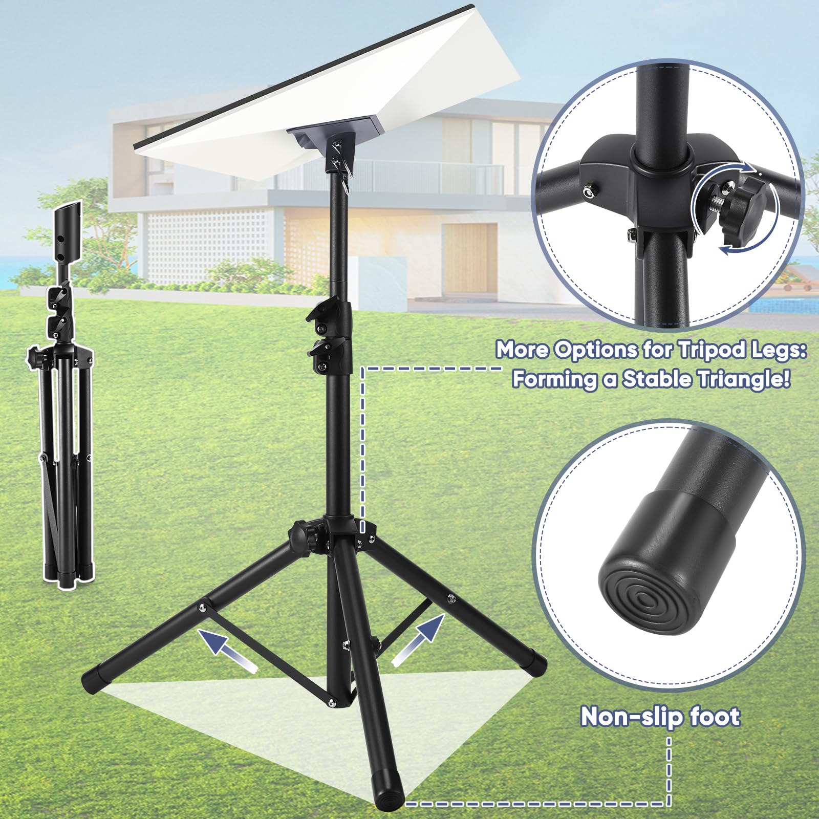 Gadfish Starlink Gen 3 Tripod, Adjustable Starlink Stand With Pipe Adapter, Starlink Standard Tripod Mount Gen 3, Starlink Ground Stand