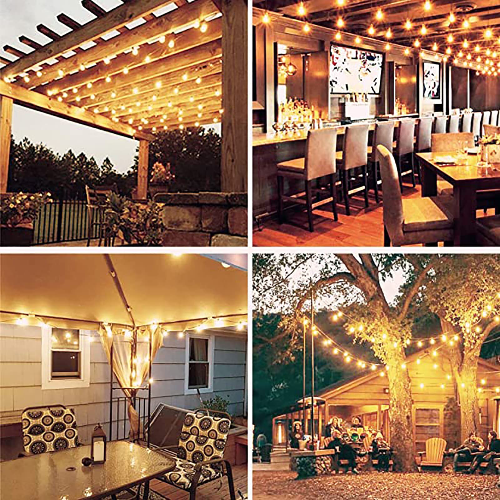 Chyparty G40 Led Replacement Light Bulbs, 0.6W Shatterproof Globe Bulb, E12 Candelabra Base, 1.5 Inch Dimmable G40 Bulbs For Outdoor String Lights, Patio Light Decor- Warm White 25 Pack