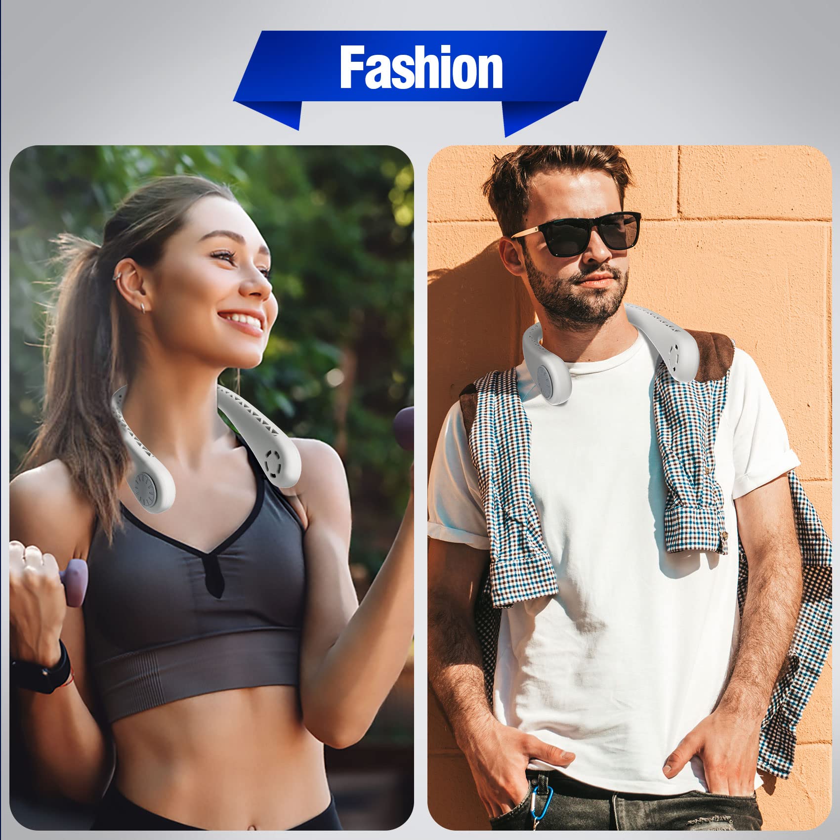 Portable Neck Fan, Bladeless Neck Fan,For Indoor Outdoor Travelling,Usb Rechargeable Personal Fan