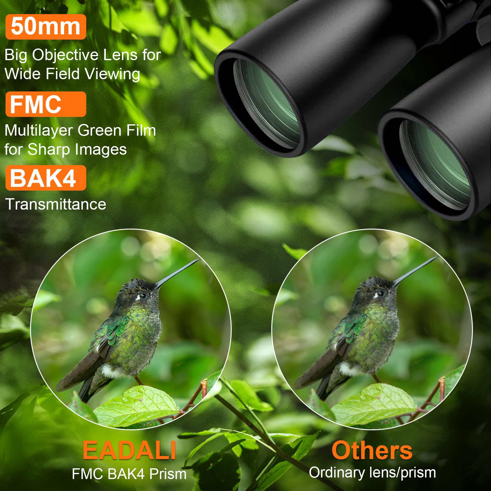 Eedabros 10-30X50 Hd Zoom Binoculars For Adults High Powered,Military Binoculars For Bird Watching Traveling Hunting Concerts With Large View,Bak4,Fmc Lens,Clear Low Light Vision At Night