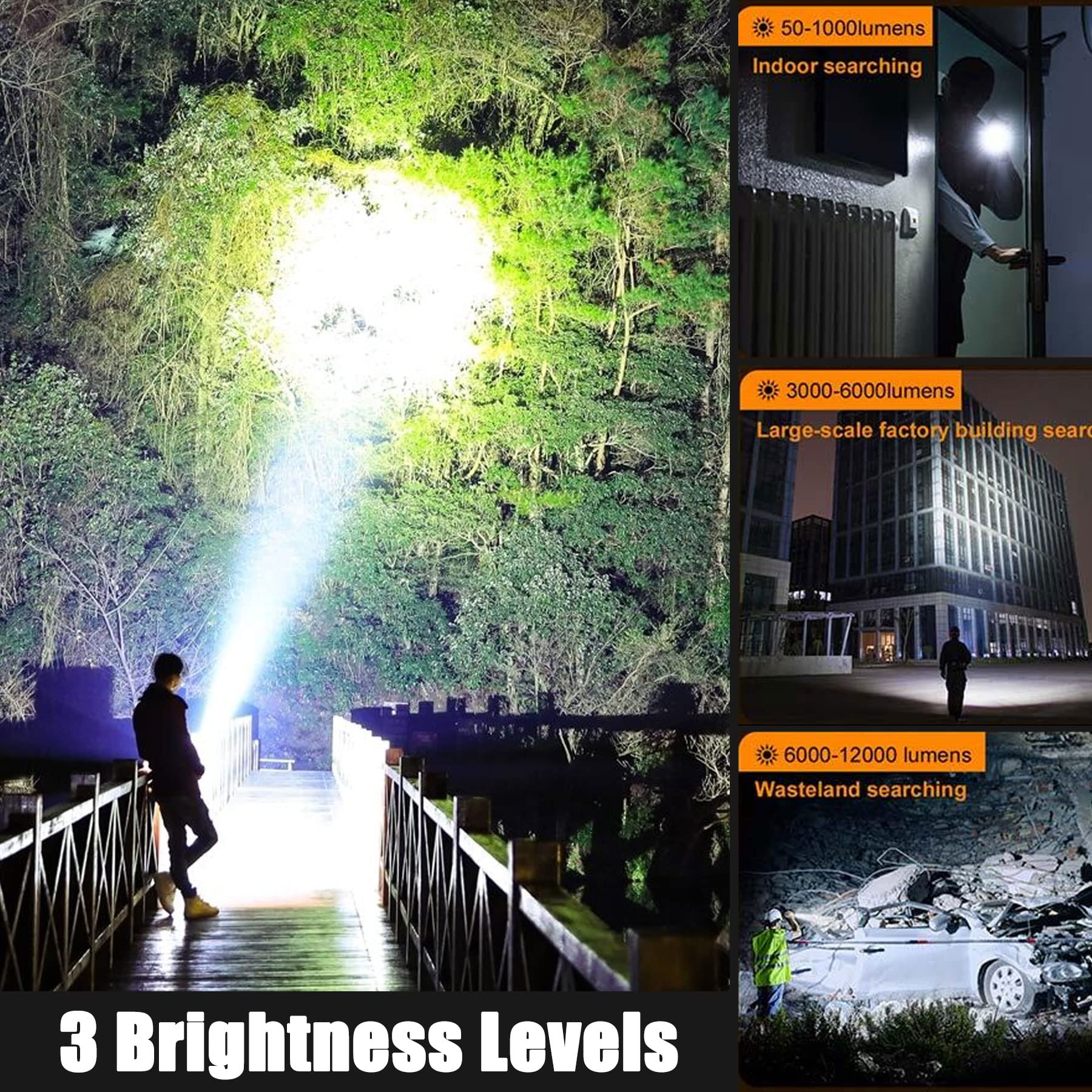 Vastfire Blood Tracking Light For Deer 365Nm Uv Flashlight Rechargeable Blacklight Flashlights Powerful Lumen Professional-grade, Black Light For Pet Urine Detection