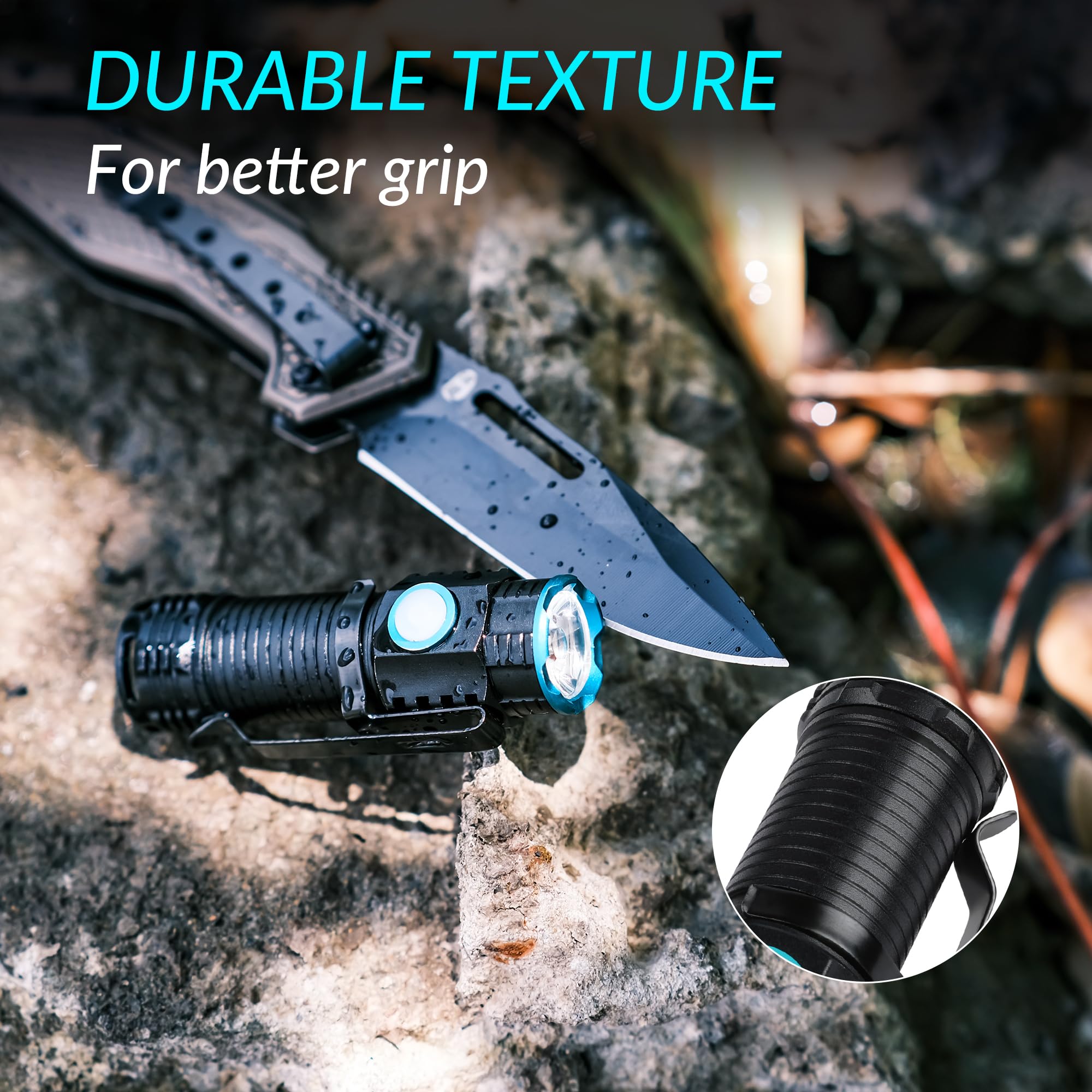 Lexall Small Flashlight, 2 Pack 1500Lumens Edc Flashlight Rechargeable Waterproof Mini Flashlight With Clip, 4 Modes, Pocket Flashlight With Lanyard Handheld Flash Light For Camping, Hiking, Emergency