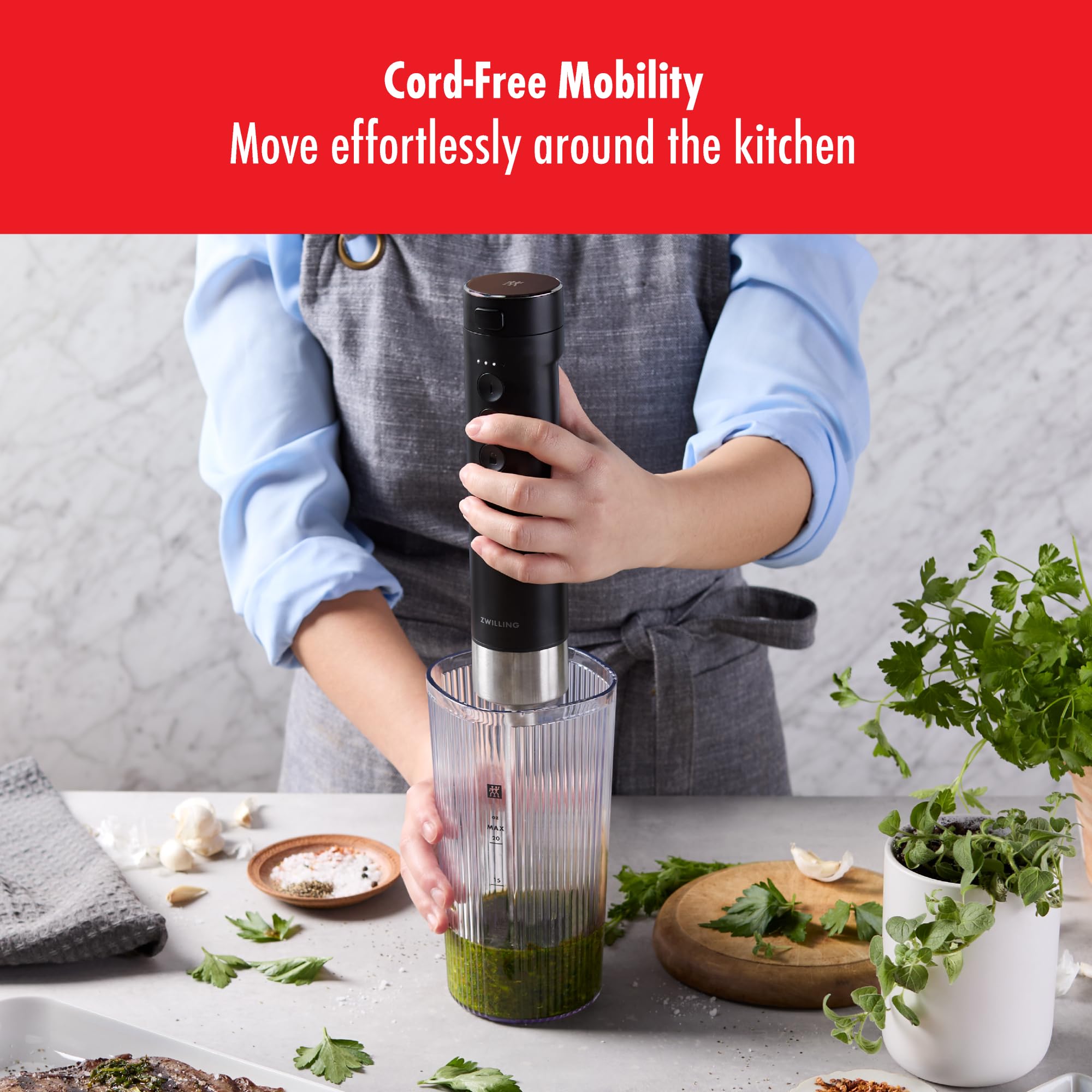 Zwilling Xtend Cordless Hand Blender And Accessory 4-Pc Set (Battery Not Included)