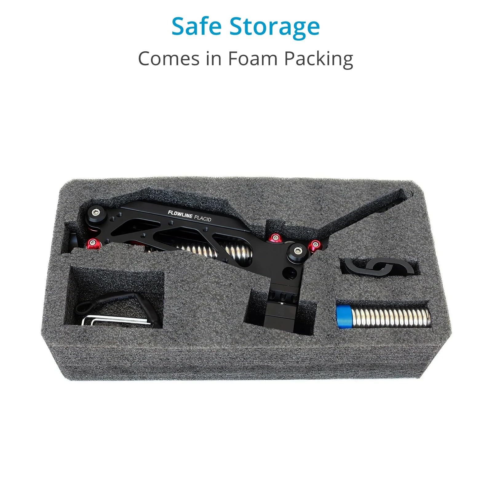 Flycam Flowline Placid Two-Axis Spring Arm Flowline Camera Supports. Payload Up To 5Kg/11Lb To 20Kg/44Lb. Interchangeable Tension Springs. For Cameras, Rigs, And Gimbals (Flcm-Fln-Pla)