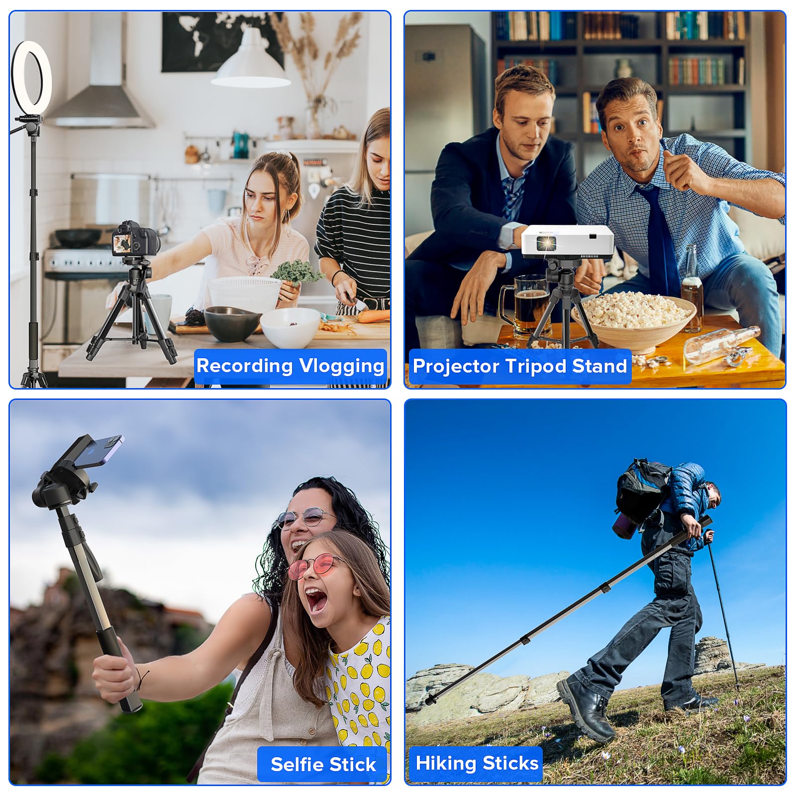 Nianyiso Camera Tripod For Camera, 66.7 Inch Patented 3-Way Rotating Portable Cameras Stand Professional Travel Phone Camera Mount Monopod For Cameras, Smartphones, Suitable For Various Live Vlogging
