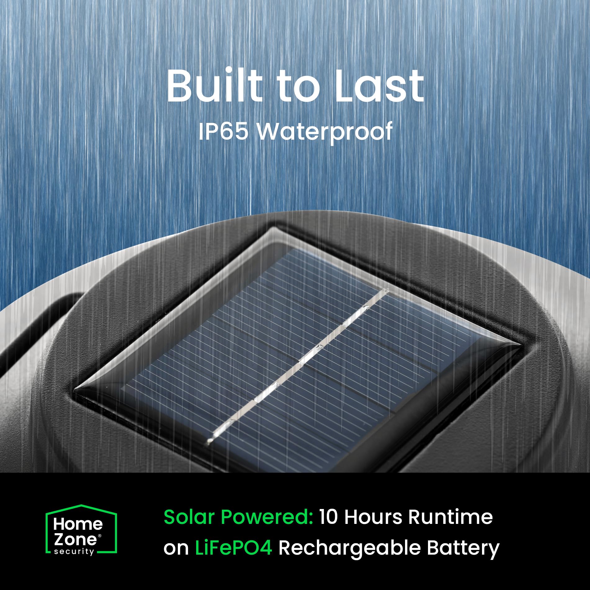 Home Zone Security 2-Pack Solar Wall Hanging Lights Lifepo4 Battery 3000K Warm 20Lm Up To 12 Hours Dawn Motion Sensor Auto, Ip65 Waterproof, No Wiring Required, Aluminum And Glass Construction