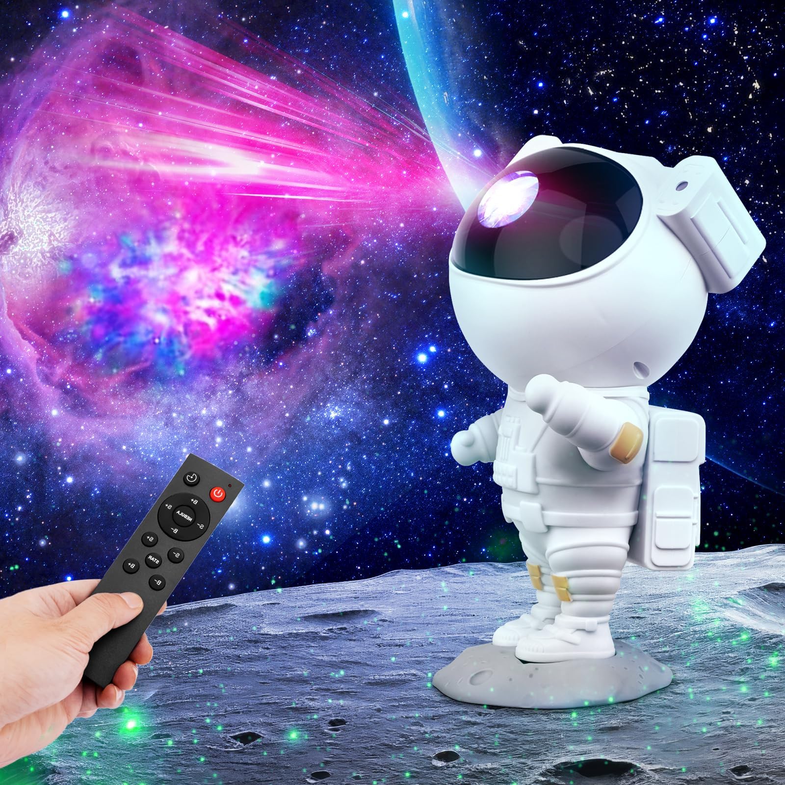 Staperfo Astronaut Galaxy Projector Night Light - Stars Projector For Ceiling With Timer And Remote,  For Kids Adults For Bedroom, Birthdays,Christmas