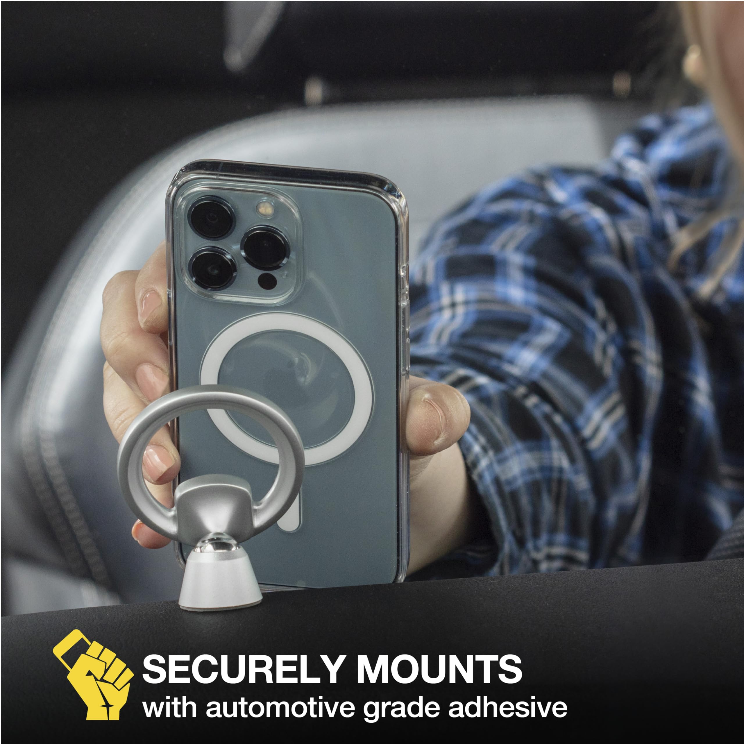 Scosche Magicmount Memsd-Sp Elite2 Magnetic Dashboard Mount For Magsafe Mobile Devices, Cell Phone Holder For Car Dash, 360° Adjustable Magnet Head, Compatible With Iphone 14, 13, 12 And Magsafe Case