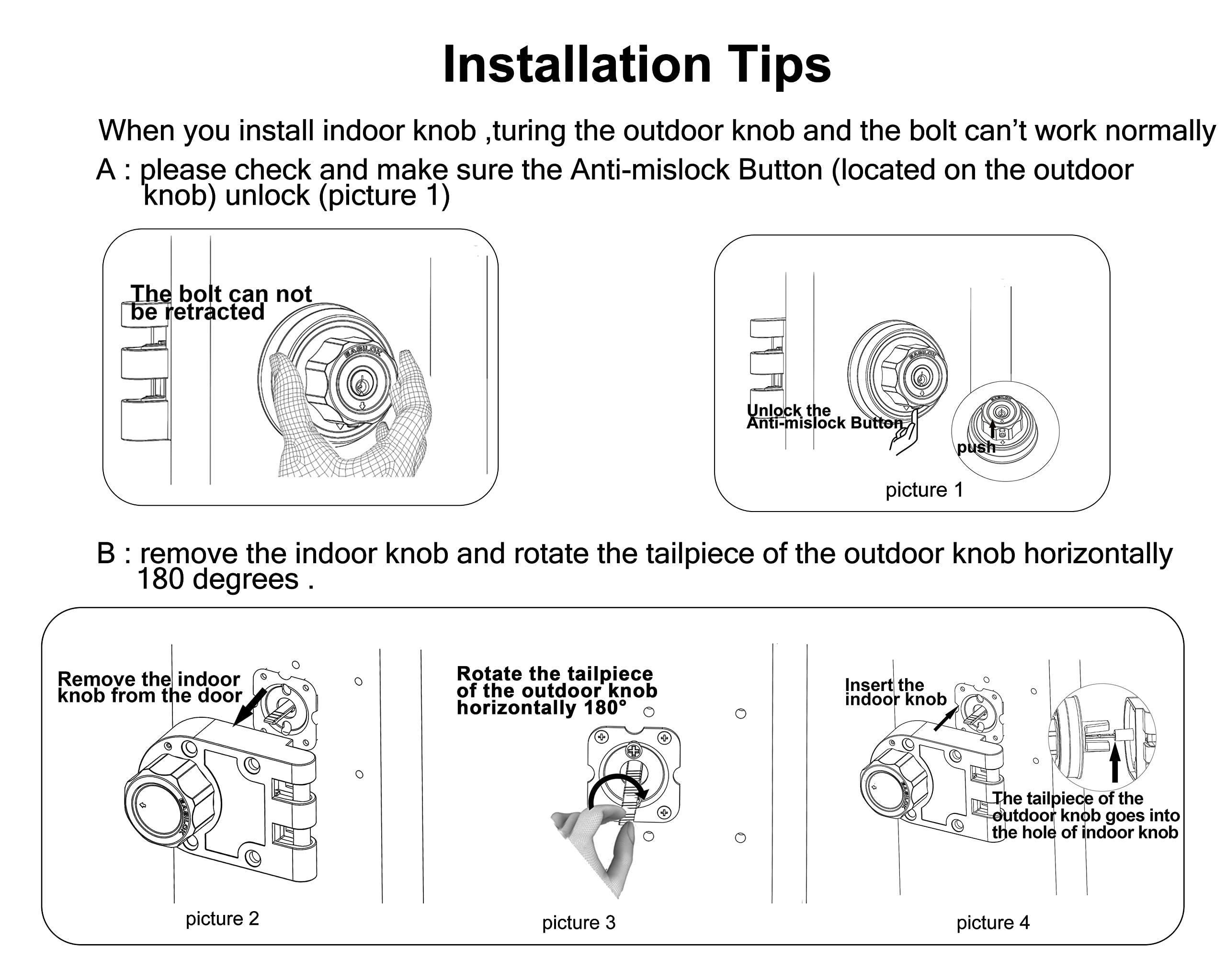 Aisecure Twist To Lock Jimmy Proof Deadbolt Lock Keyless With Unpickable Night Latch&Anti-Mislock Button 304 Stainless Steel Heavy Guard Security Single Cylinder Sc Keys Prohibits Forced Entry Silver