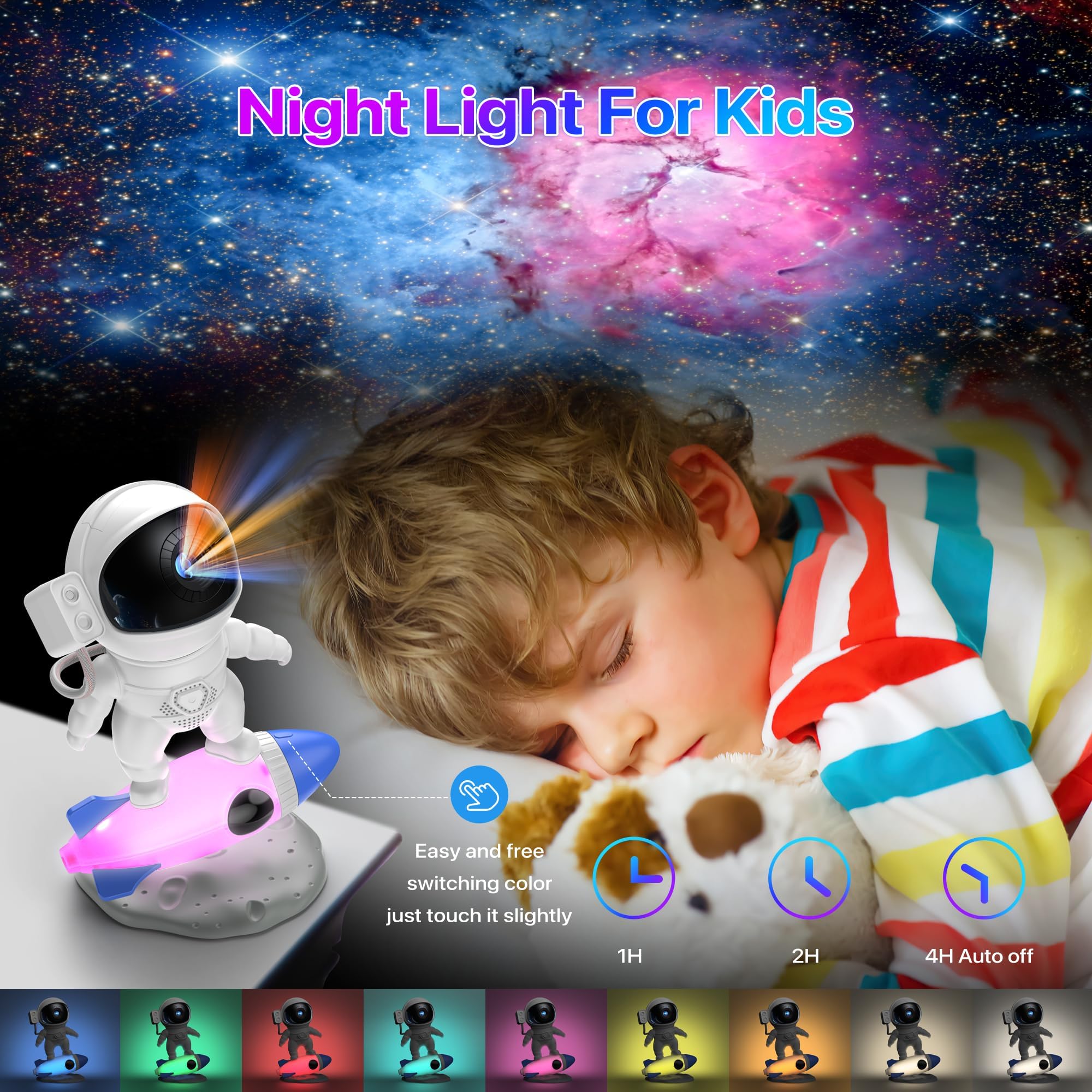 Flylily Galaxy Projector, 12 In 1 Hd Planetarium Astronaut Galaxy Projector For Bedroom, Galaxy Star Night Light Projector For Kids Adults Gaming Room/Party/Home Décor