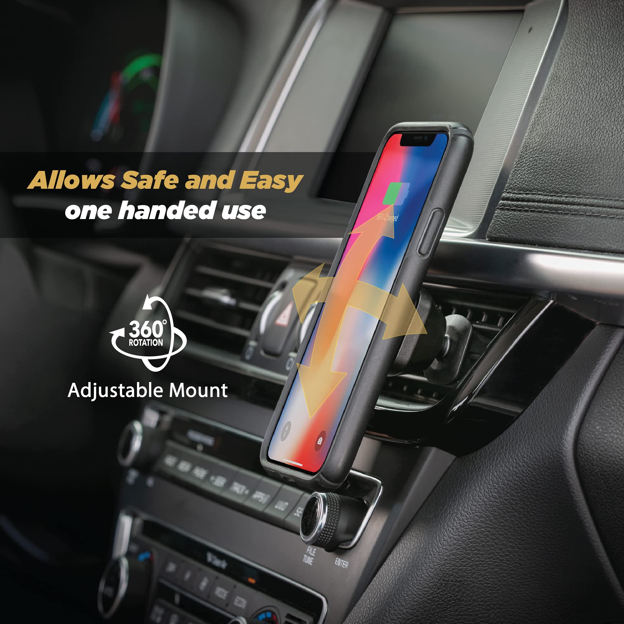 Scosche Mmv-Xces0 Magicmount Select Magnetic Air Vent Car Cell Phone Holder, Gps Vent Car Mount, 360 Degree Adjustable Head, Black