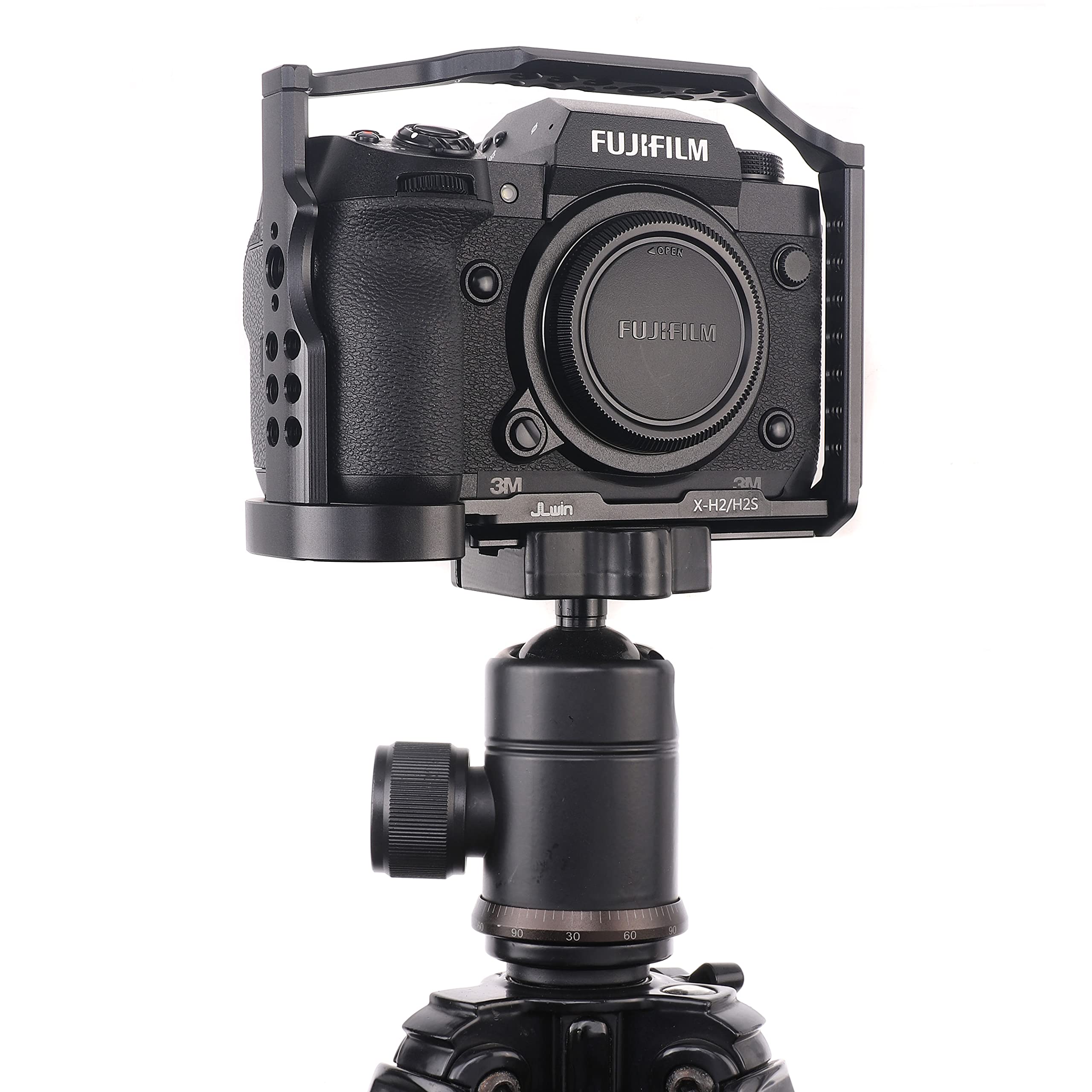 Fotga Alloy Aluminum Camera Cage Bracket Stabilizer For Fujifilm X-H2 X-H2S Dslr Camera Video Film Making Compatible With Arca Swiss Clamp