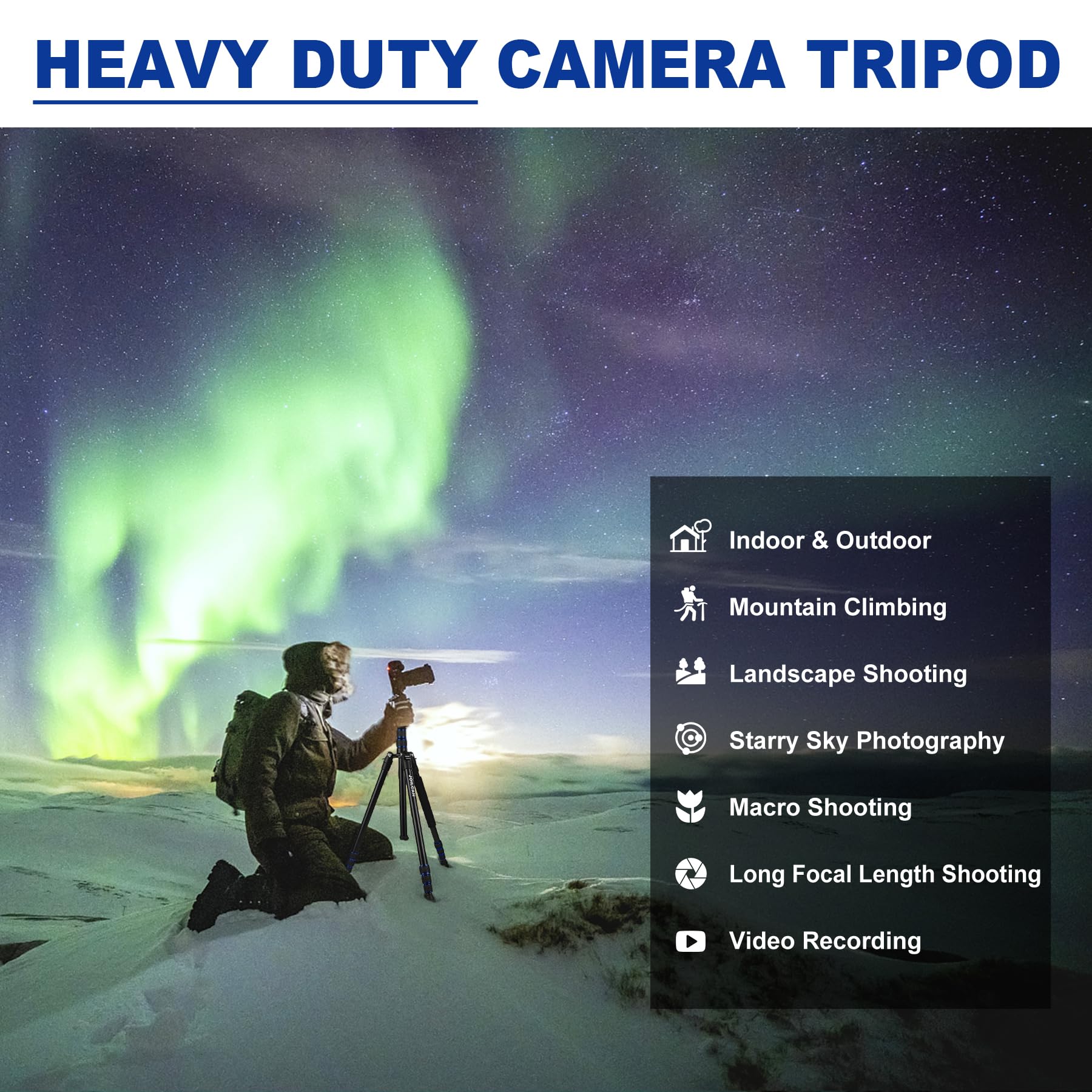 Victiv 80/85 Inches Heavy Duty Tripod For Camera And Phone, 85" Camera Monopod Tripods, Dslr Binoculars Spotting Scope Camcorders Video Tripod Stand, 360 Degree Ball Head, 35 Lbs Loads