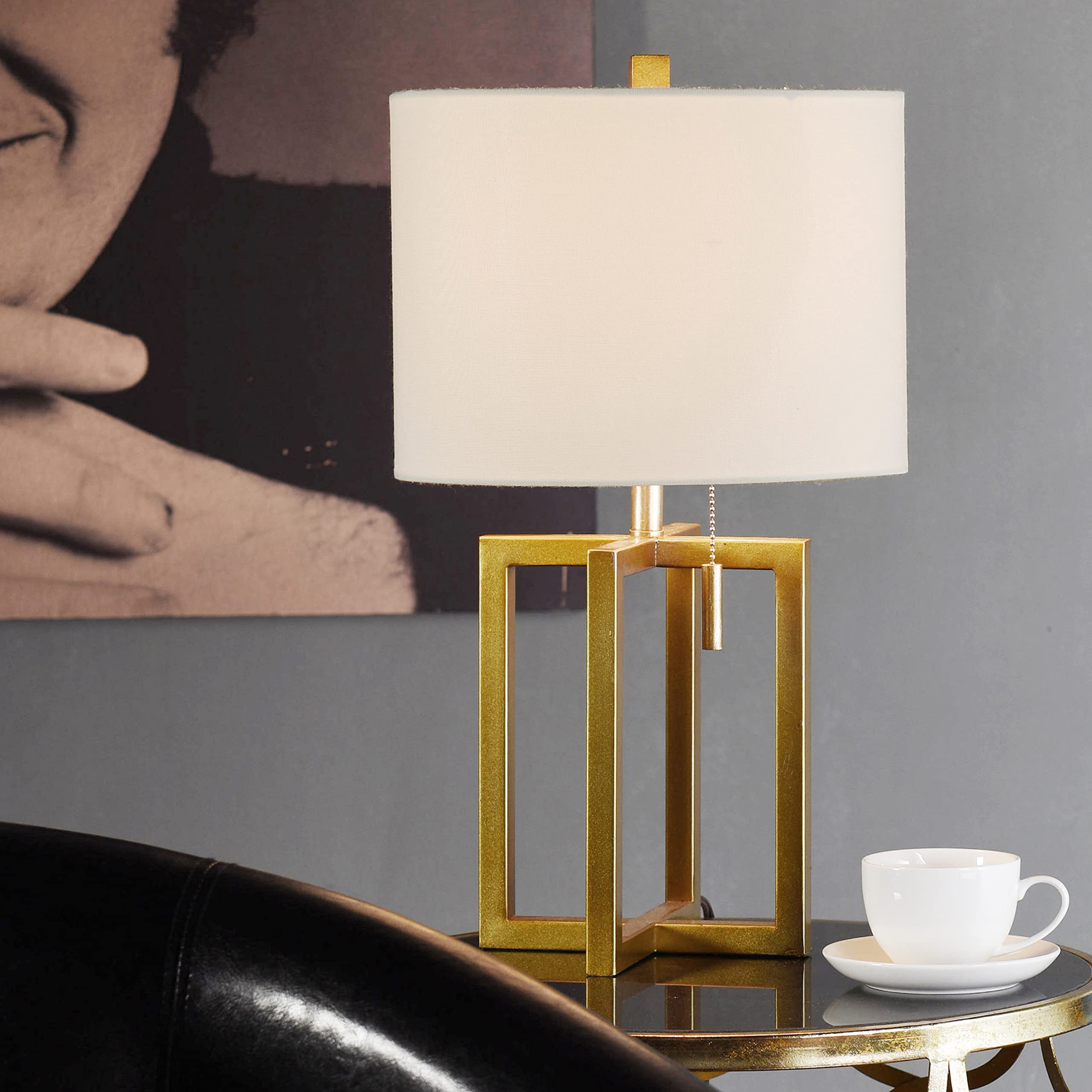 Collective Design Marilou Table Lamp - Solid Gold - Brussels Off White
