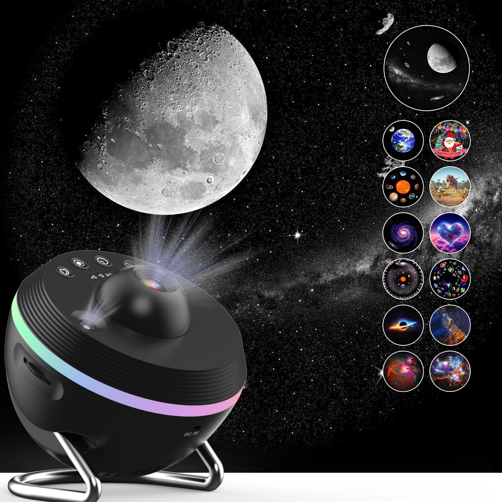 Elec3 13 In 1 Star Galaxy Projector For Bedroom, Meteor Galaxy Projector Starry Night Light With Dynamic Meteors, Space Solar System Nebula Light For Kids Adults,Relax Study And Meditate Room Decor