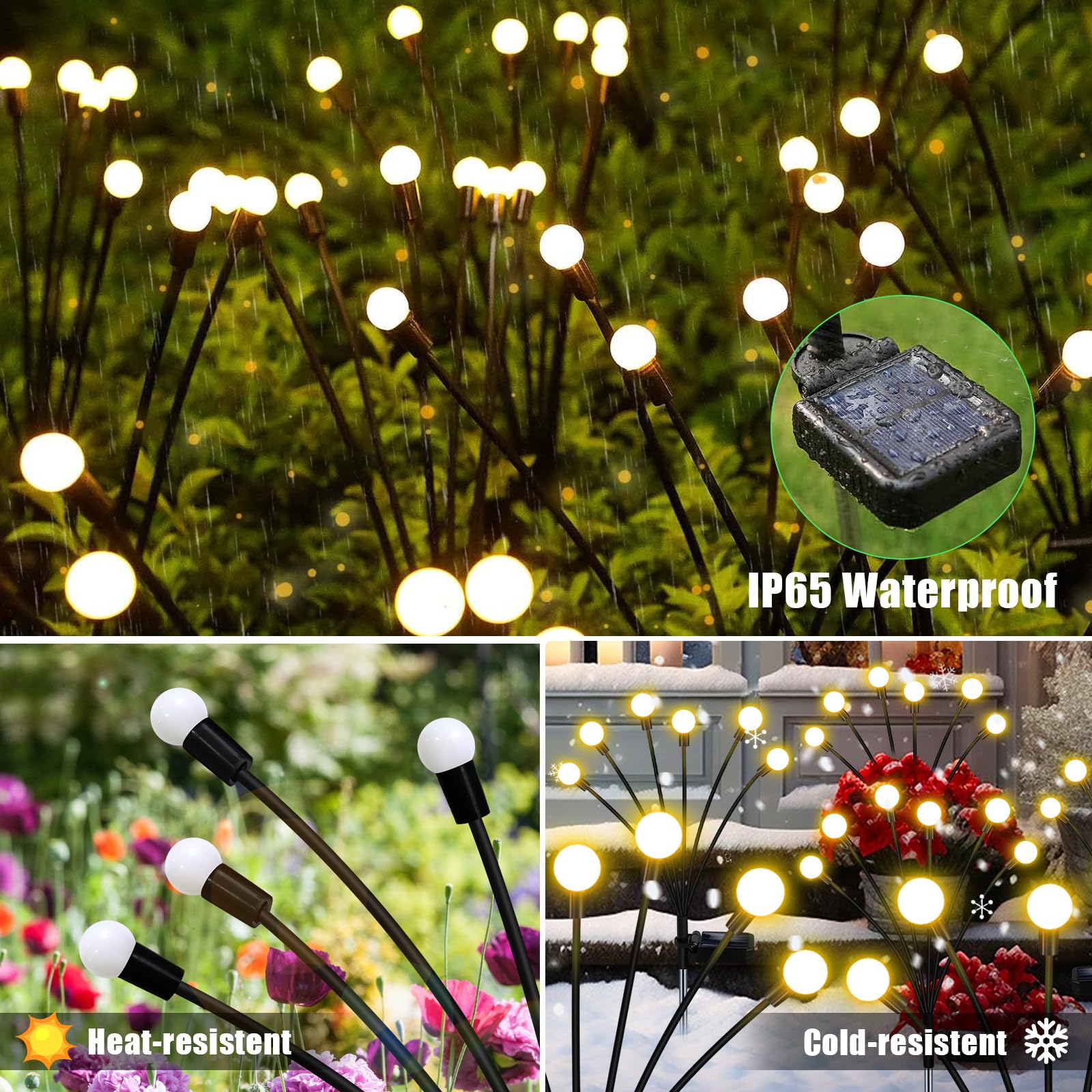 Nbqq Solar Garden Lights Outdoor, 4 Pack 32Led Waterproof Solar Powered Lights For Yard Pathway Patio, Swaying Lawn Decor As Gardening  For Women Holiday