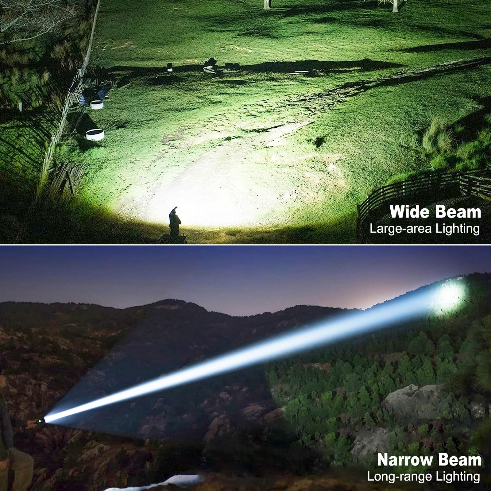 Sigoobal Rechargeable Flashlights High Lumens, 990,000 Lumens Brightest Flashlight, 5 Modes Super Bright Led Flashlight, 12H Running Time, Handheld Flashlights For Home/Camping, Flash Light Ipx6 Waterproof