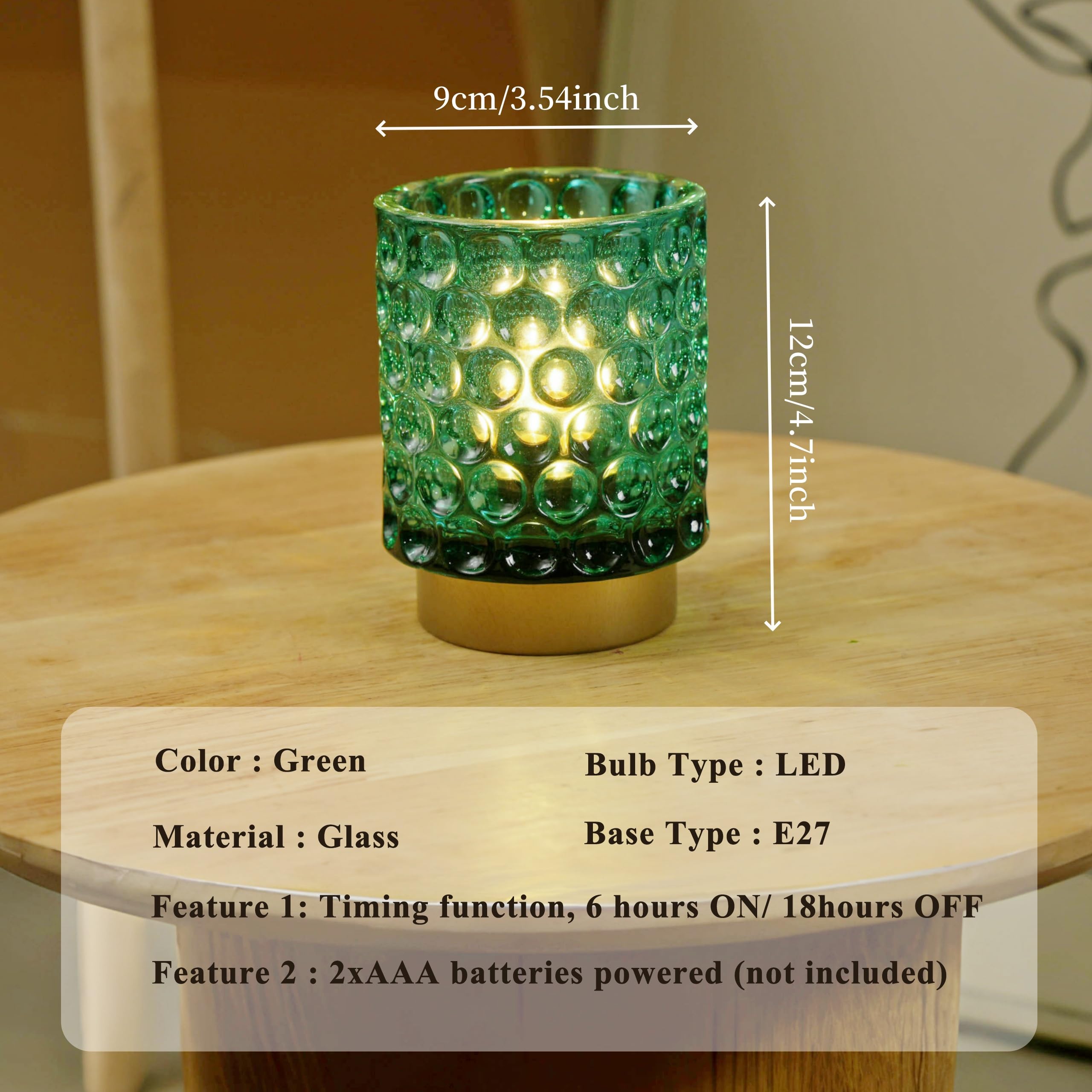 Jaoselap Battery Operated Lamp With Timer, Cordless Small Table Lamp For Home Decor, Decorative Table Lamp Battery Powered Lamp With Led Bulb For Corner Living Room Bedroom Tabletop