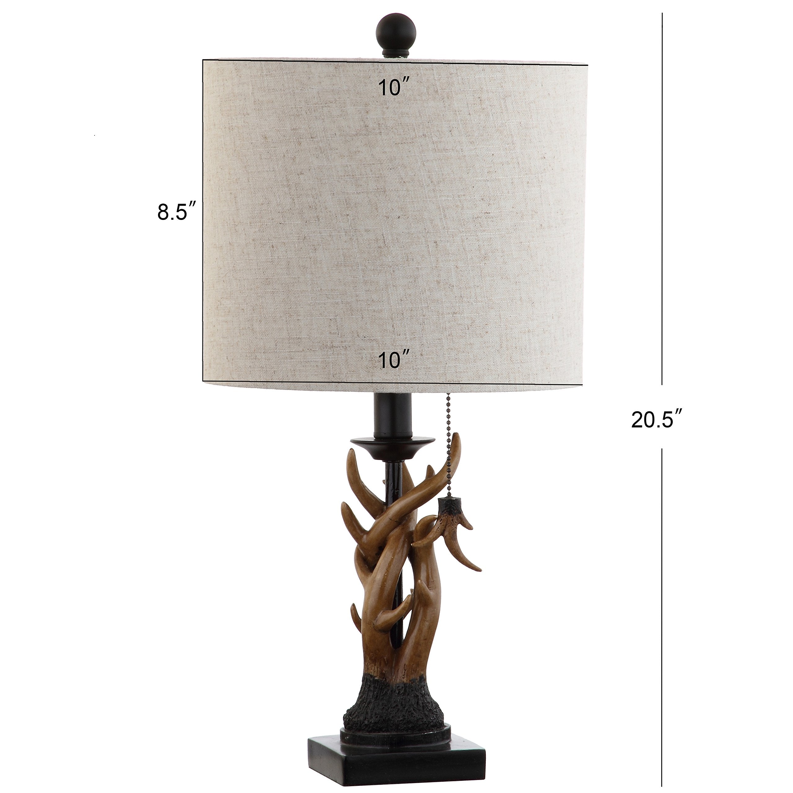 Jonathan Y Jyl1031A Gaston 20.5" Resin Mini Led Table Lamp, Farmhouse, Traditional, Cottage, Rustic, Office, Living Room, Family Room, Dining Room, Bedroom, Hallway, Foyer, Brown