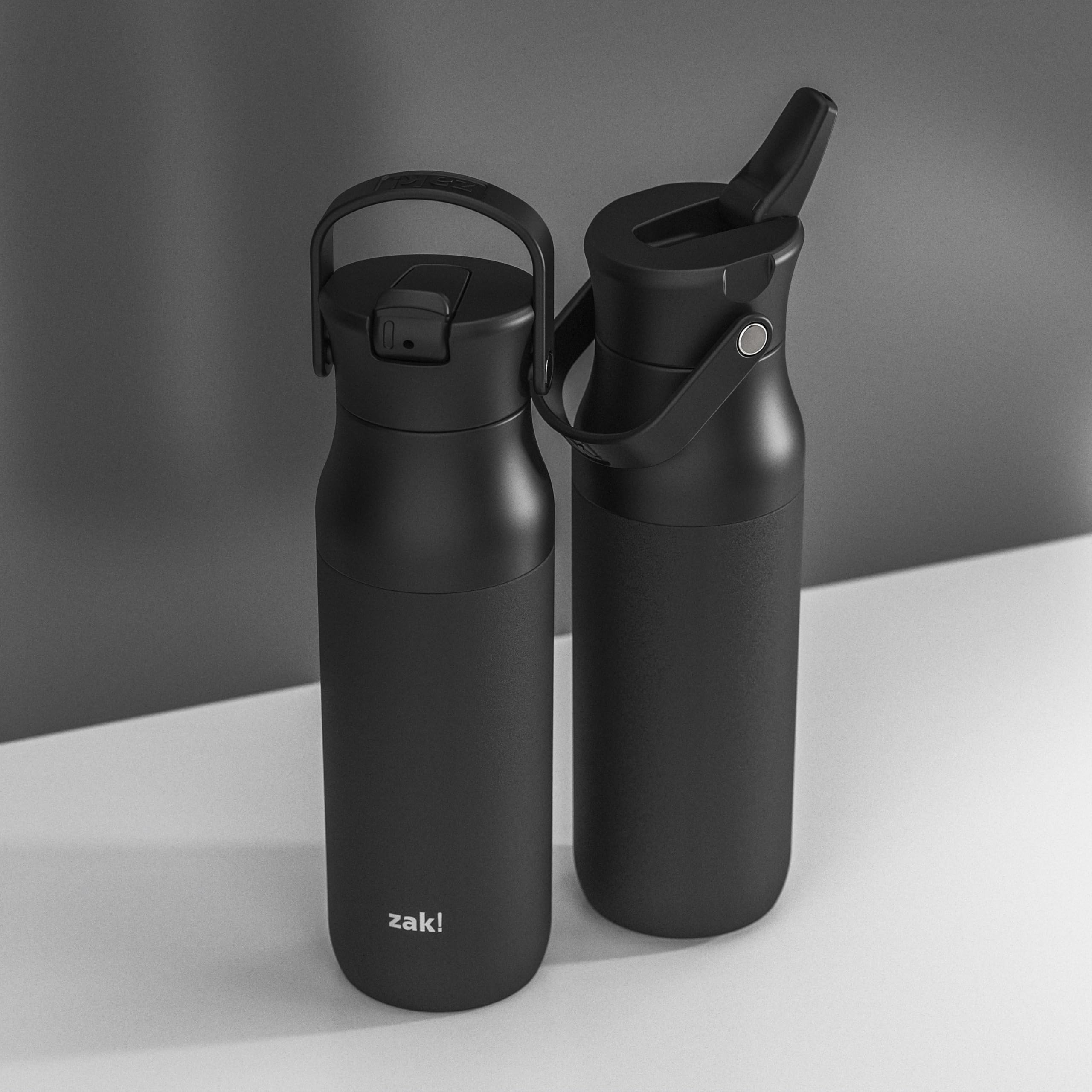 Zak Designs Harmony Water Bottle For Travel Or At Home, 32Oz Recycled Stainless Steel Is Leak-Proof