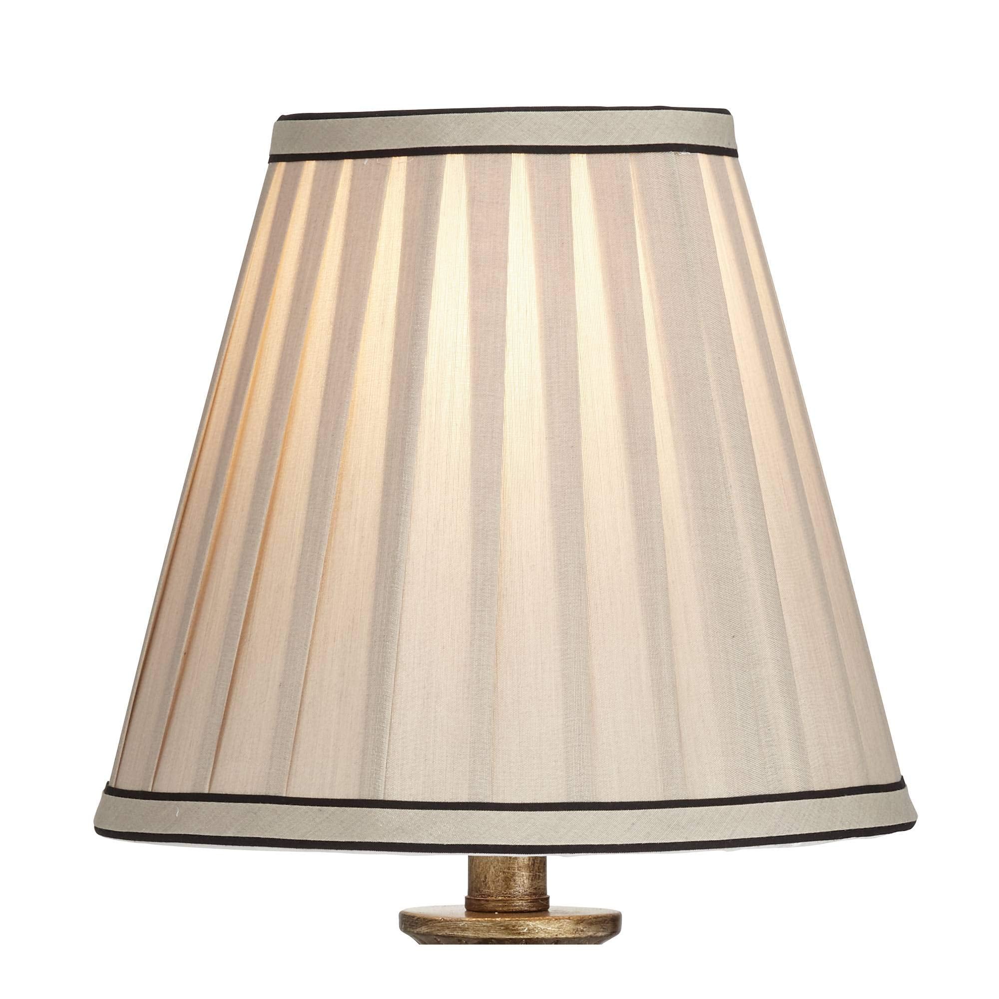 Regency Hill Ribbed Traditional Rustic Accent Table Lamp 18" High Antique Gold Beige Fabric Pleated Empire Shade Decor For Bedroom Living Room House Home Bedside Nightstand Office Family