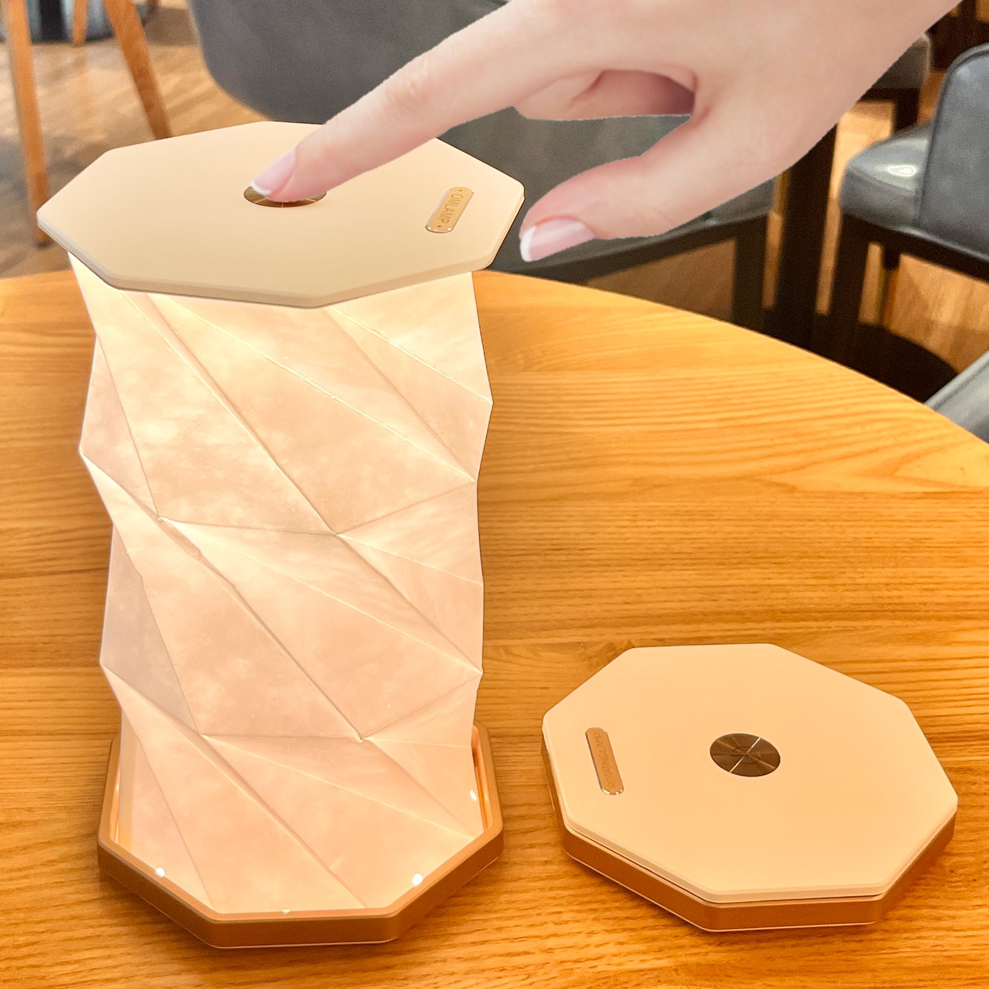 Dlufyei Folding Book Lamp, Book Light For Reading, Rechargeable Table Lamp Paper Lamp（Led）,Book Light As Book Lover And Christmas Decoration