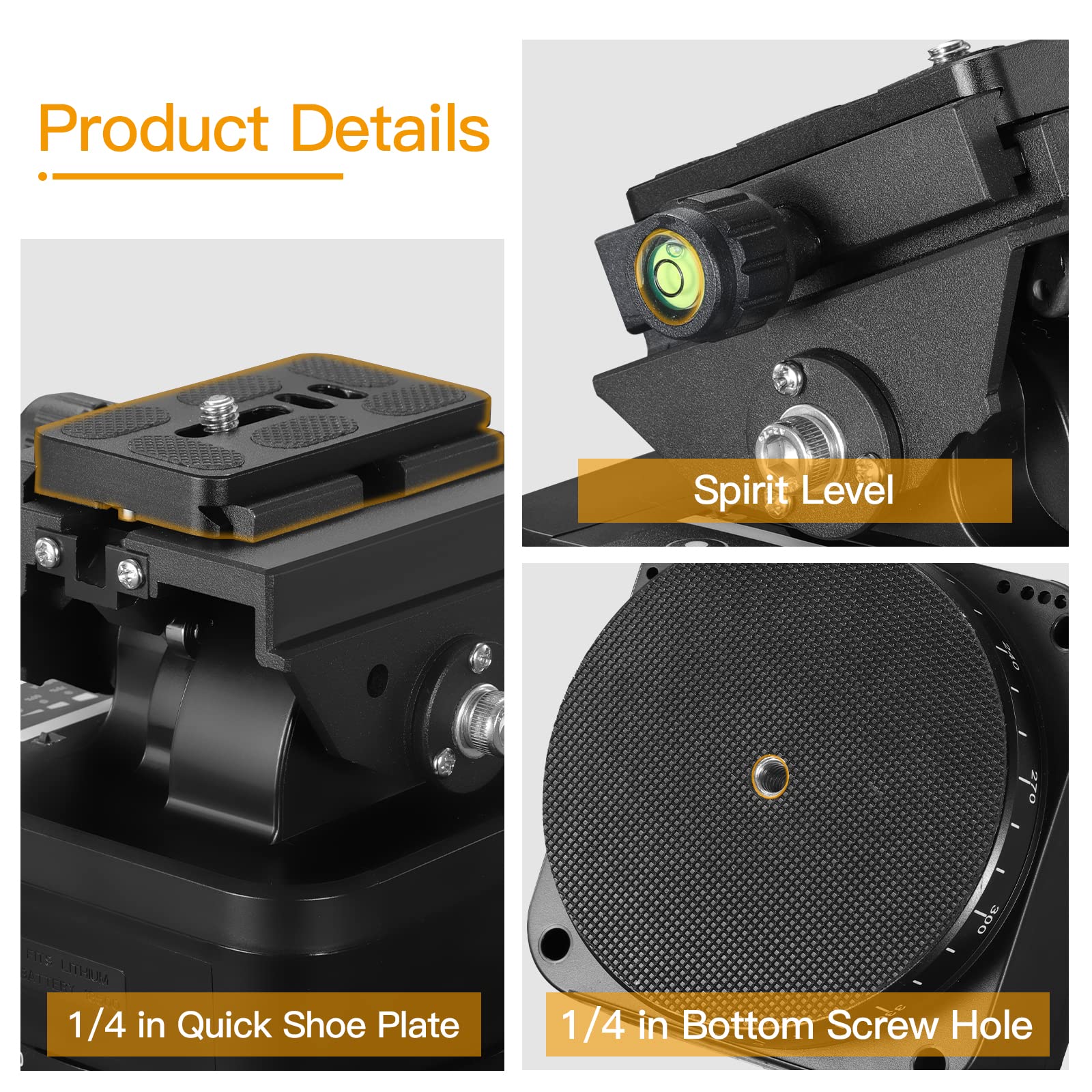 Soonpho M4 Motorized Rotating Panoramic Tripod Head, Remote Control Pan Tilt Head With Remote Control And Mobile Phone Clip For Dslr Cameras, Camcorders, Smartphones, Tripod