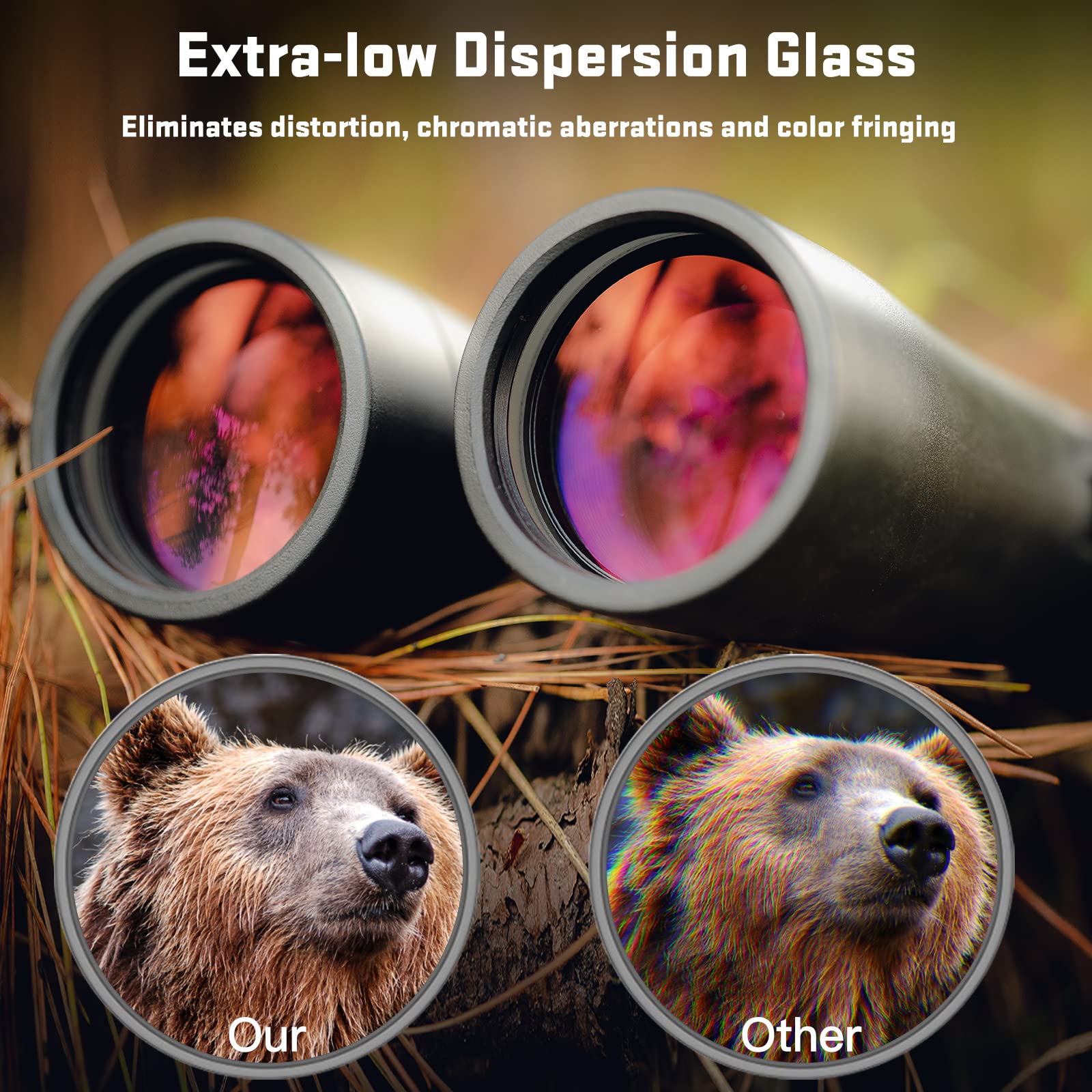 Eyeskey 12X50 Ed Binoculars For Adults High Powered, Super Clear And Wide Field Of View, Lightweight & Waterproof Binocular, Perfect For Hunting, Bird Watching, Wildlife