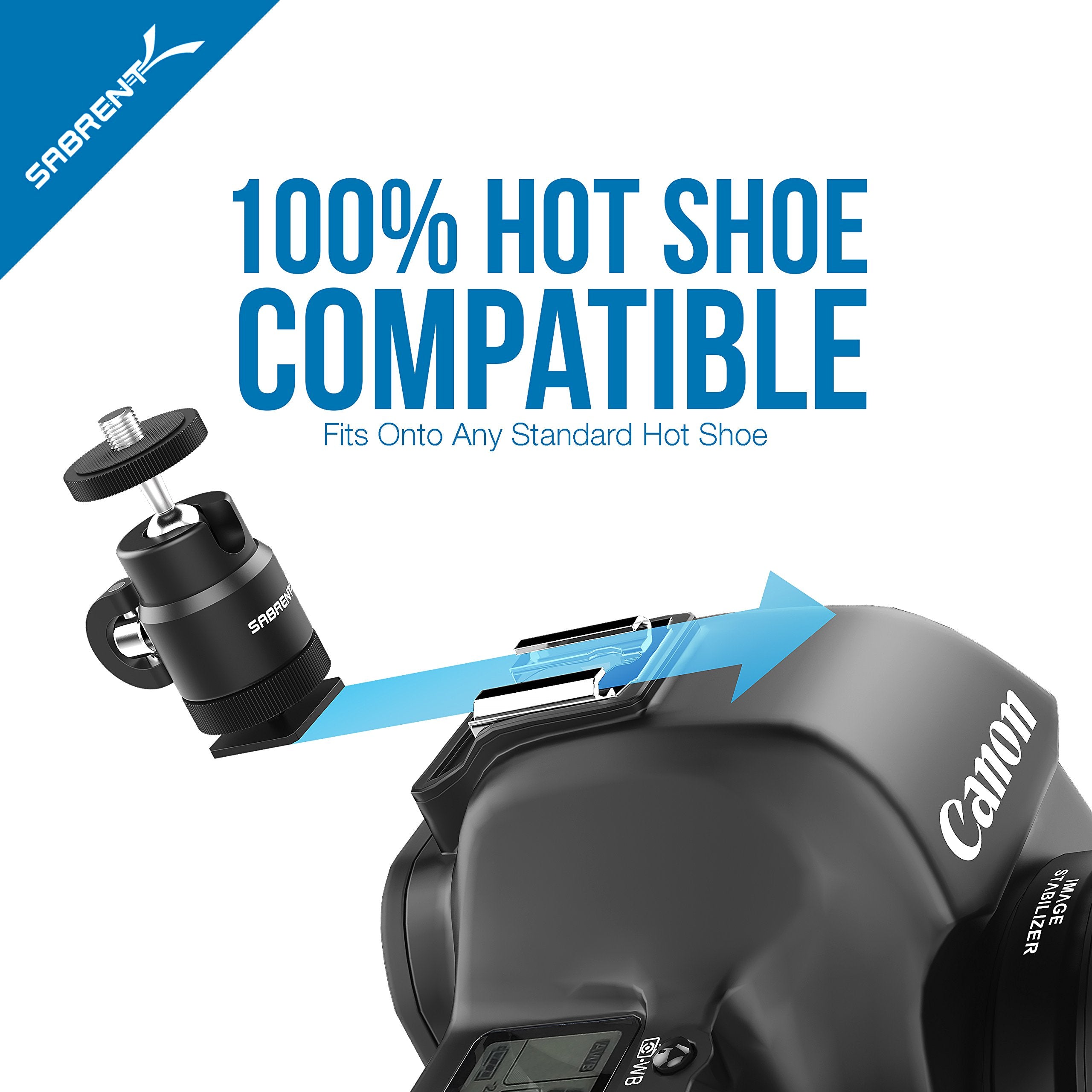 Sabrent Flexible Tripod With Ball Head Bundle For Standard Tripod Mount (Gp-Trpd-Tbhd)