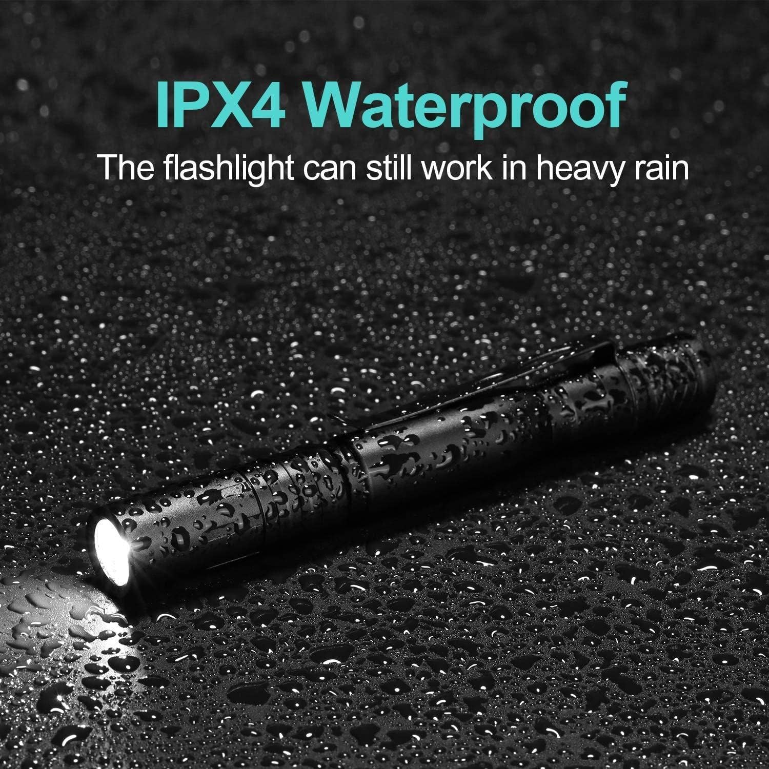 Modoao 4 Pack Pen Light Led Flashlight Pocket Flashlight Pen Light Flashlight Waterproof Mini Flashlight With Pen Clip For Inspection, Hiking, Emergency Situation