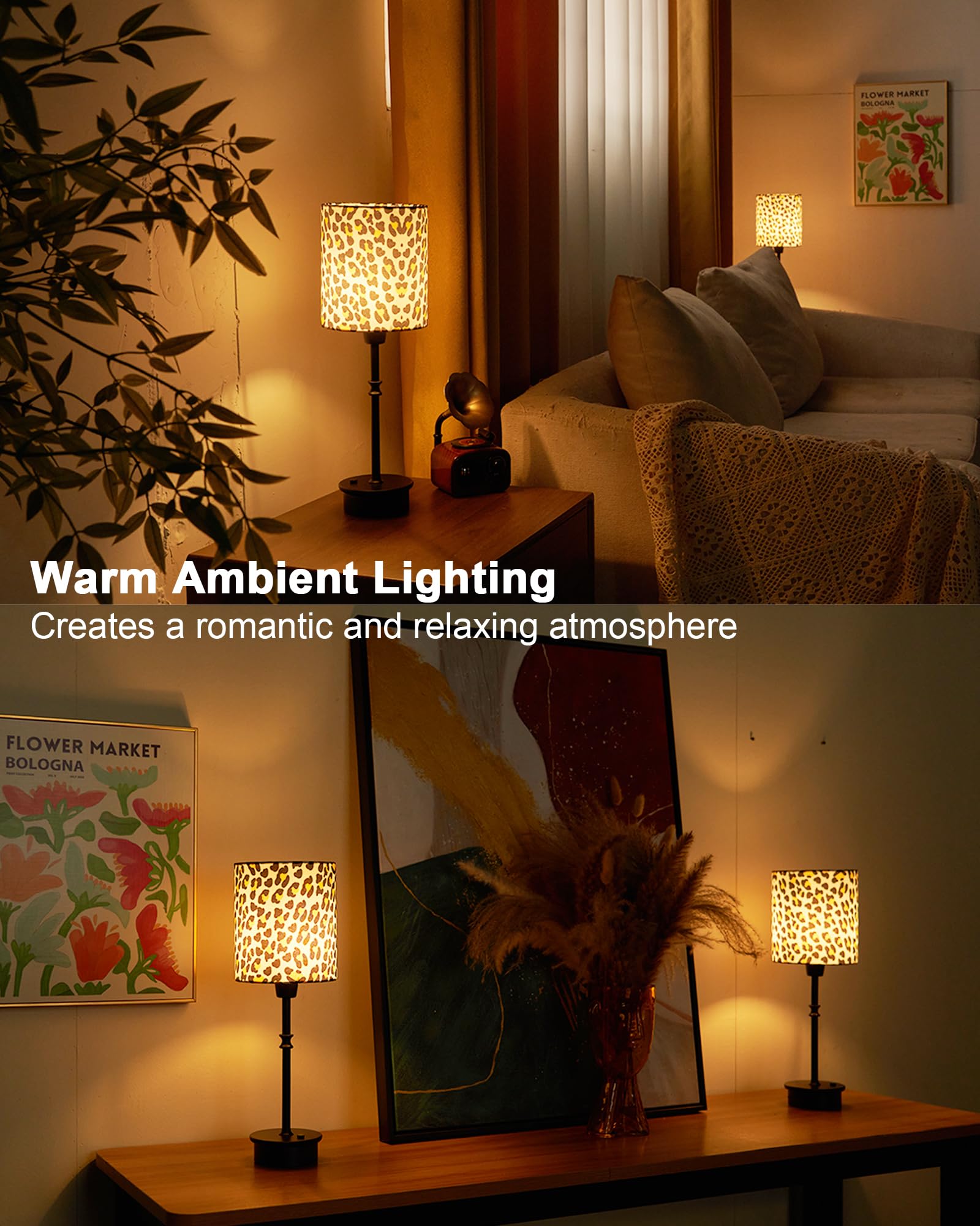 Umexus Cordless Table Lamp For Bedroom, Rechargeable Battery Operated Lights, Dimmable Touch Bedside Night Light Lamp For Nightstand Living Room Side End Table Outdoor Patio Home Decor