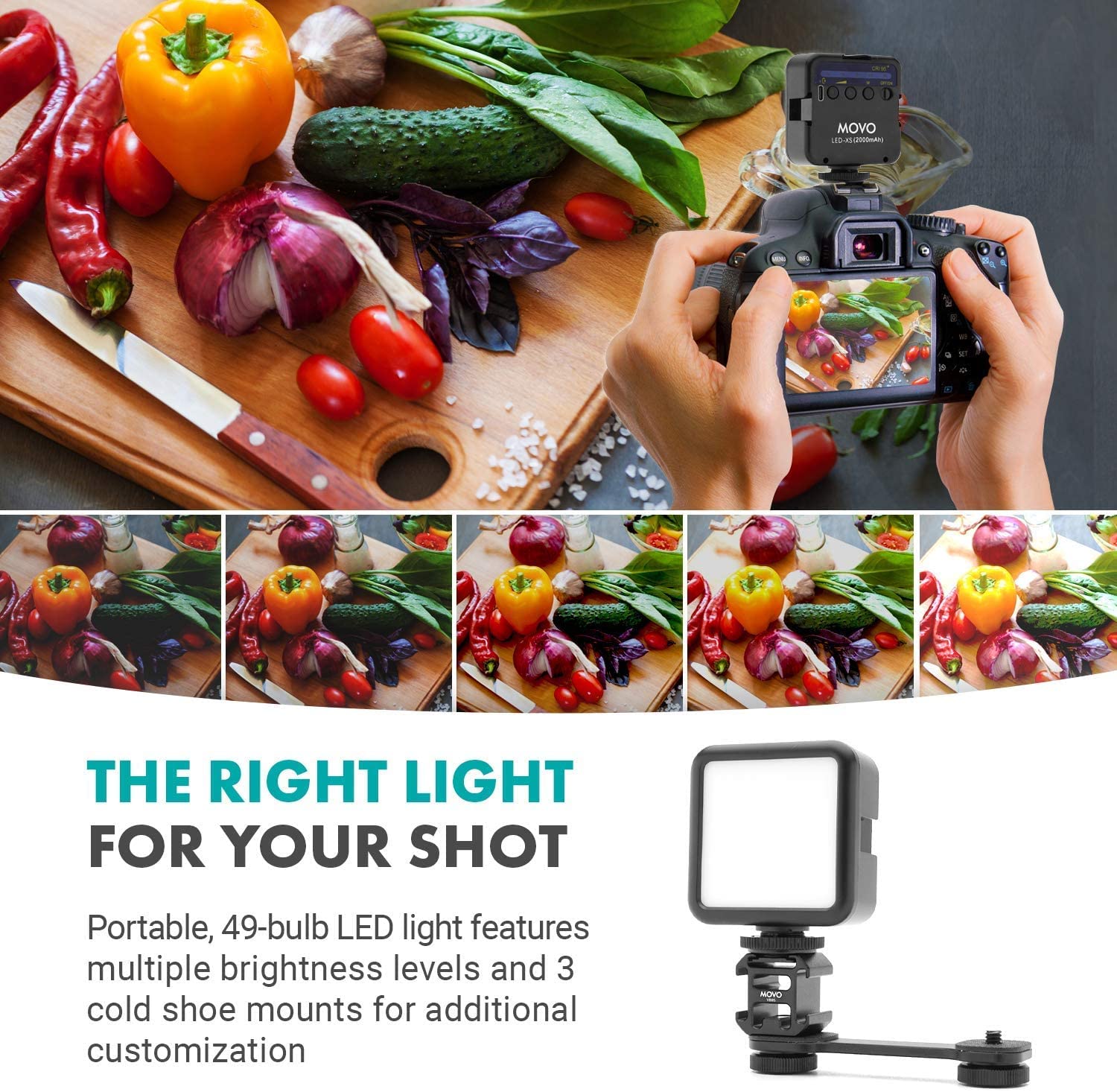 Movo Ivlog1 Smartphone Video Vlogging Bundle With Supercardioid Microphone, Mini And Fullsize Tripods, Led Camera Light, Wide-Angle Lens External Microphone For Iphone And Android…