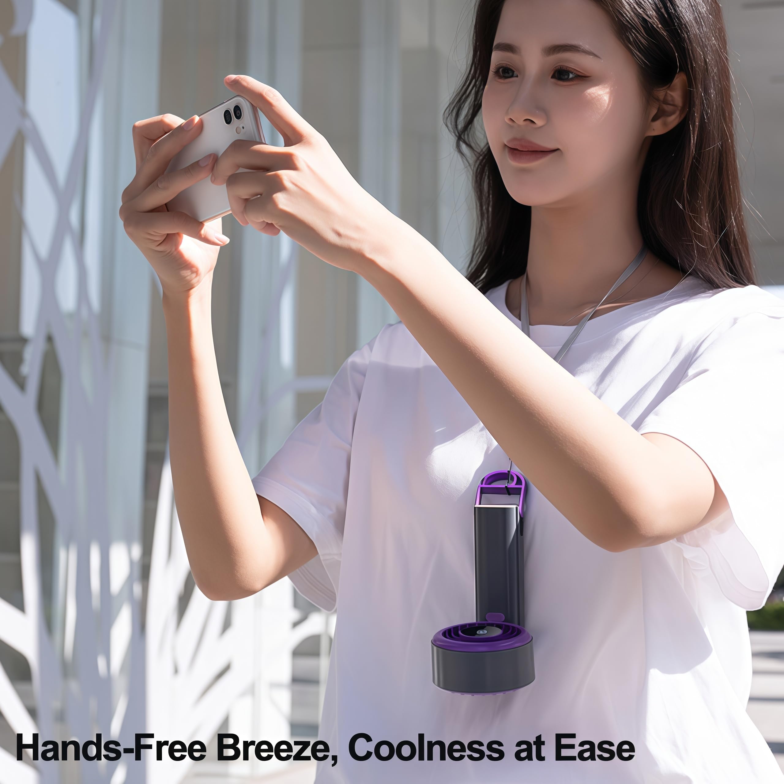 Riipoo Portable Handheld Turbo Fan - 90° Foldable, 100 Speeds & Ultra-Quiet 6000Rpm High Speed Turbo