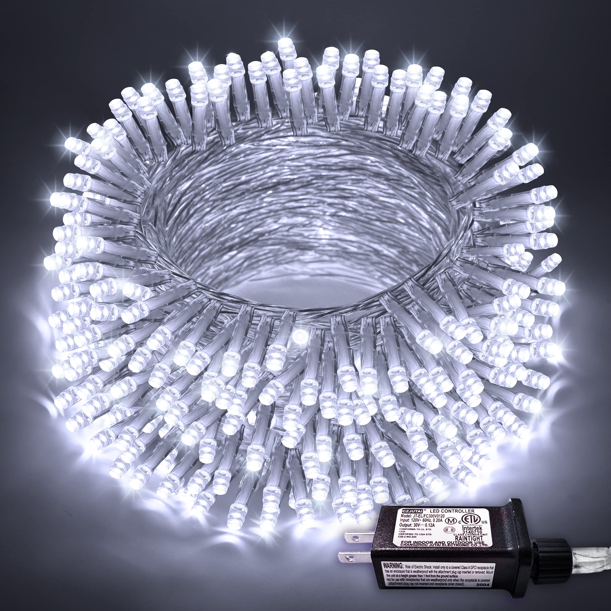 Jmexsuss Solar Meteor Shower Rain Lights/White Christmas String Lights