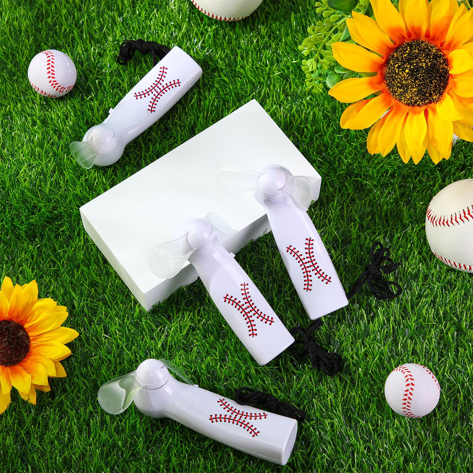 Woanger baseball style mini fans bulk set lightweight and powerful handheld cooling fans