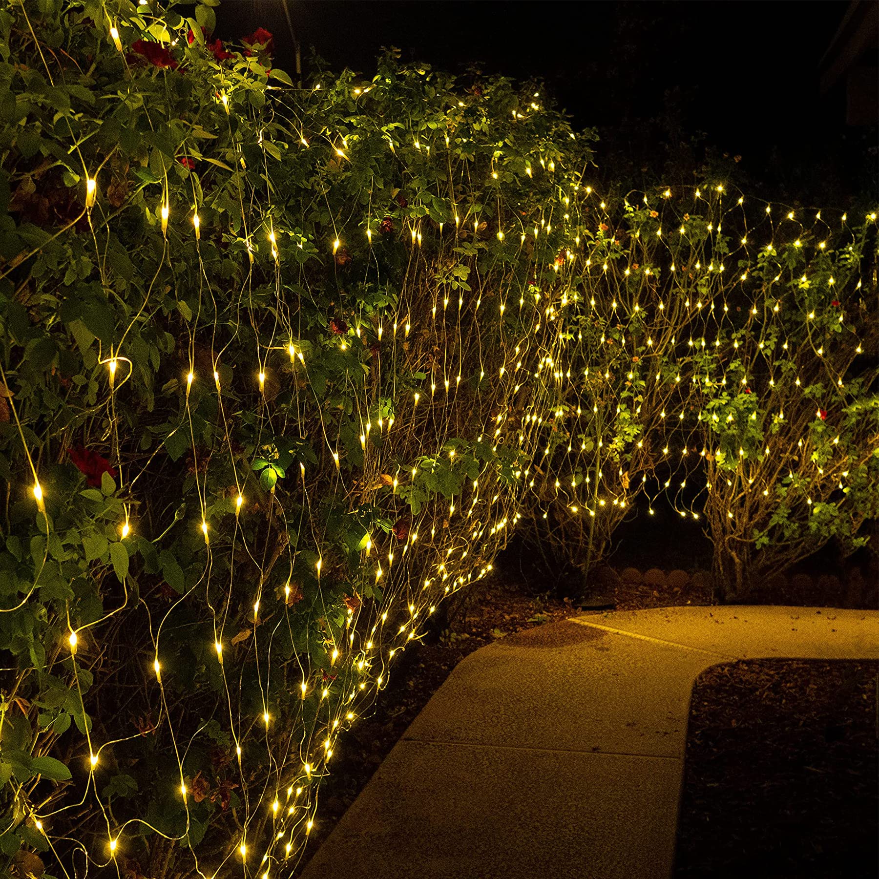 Eueasy Net Lights Outdoor, 270 Led Gazebo Lights, 10×10 Ft Connectable Chandelier With 8 Lighting Modes, Led Net Lighting For Bushes, Garden, Backyard, Holiday, Christmas