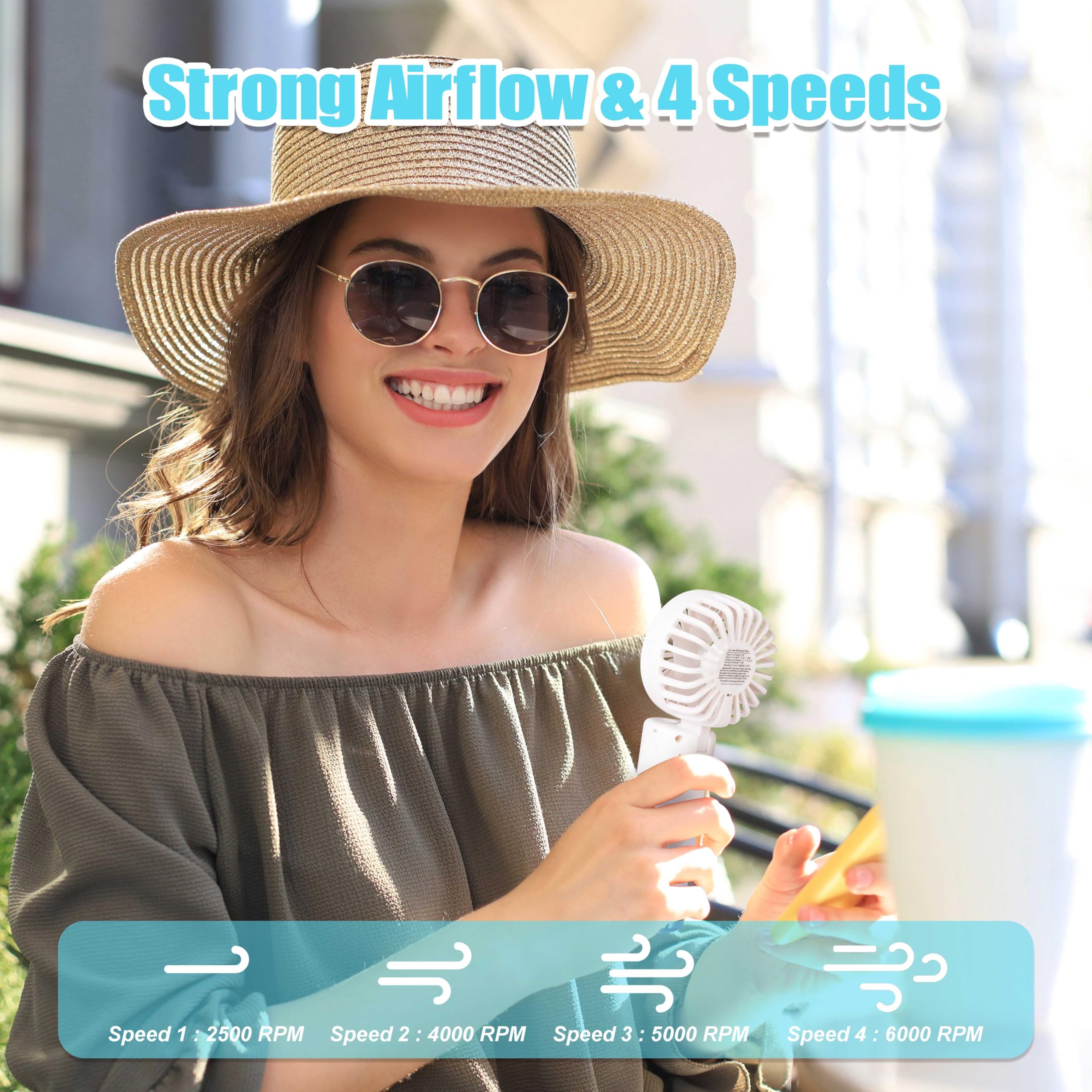 Handheld Misting Fan, Multi-Purpose For Portable Mini Mister Neck Fan, 1500Mah Desk Fan, 4 Speed