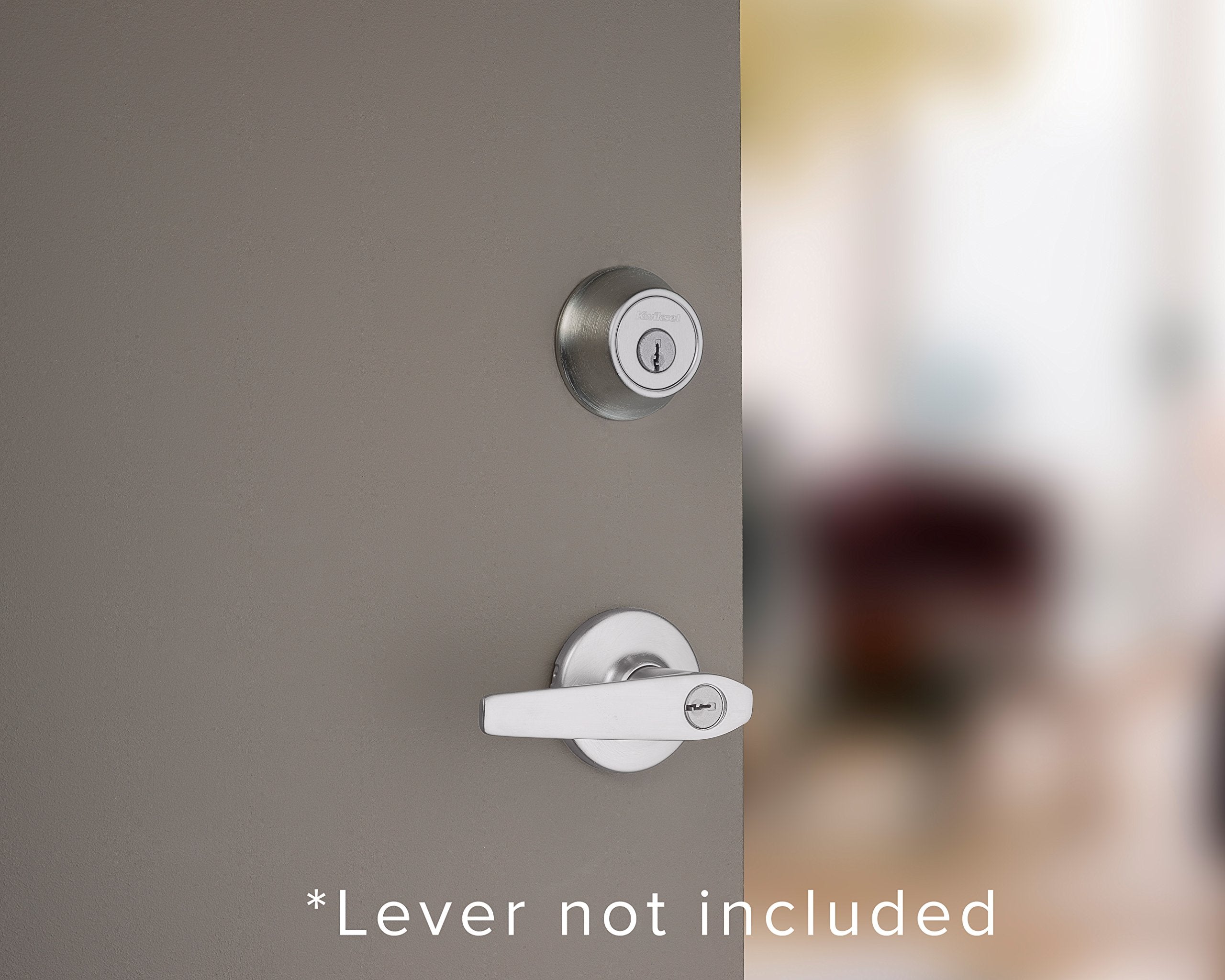 Kwikset 660 Deadbolt Deadbolt Lock, Satin Chrome Round Exterior Keyed Front Entry Door, Pick Resistant Smartkey Rekey Security, Single Cylinder Dead Bolt