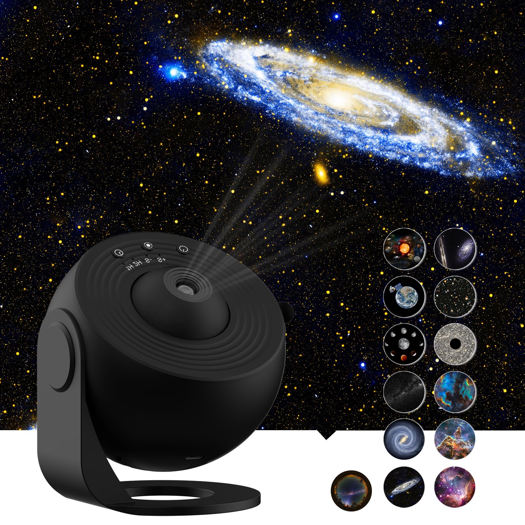 Ausyle Star Projector - 360 Galaxy Night Light With 4K Replaceable Discs For Kids & Adults