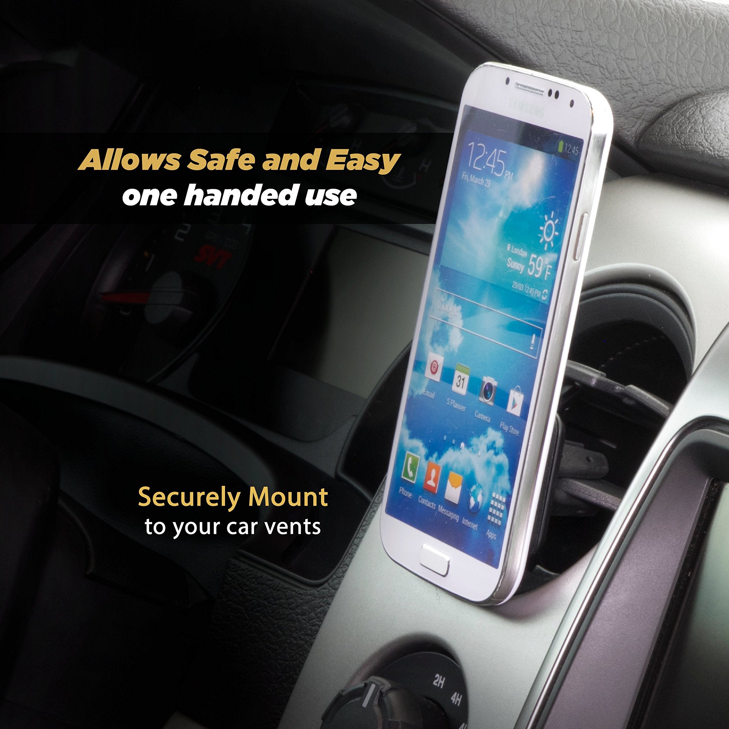 Scosche Magvm2 Magicmount Magnetic Car Phone Holder - Strong Magnet Car Mount For Iphone And Android - Secure Magnetic Cell Phone Mount For Air Vent - Universal 360° Adjustable Mobile Cellphone Holder