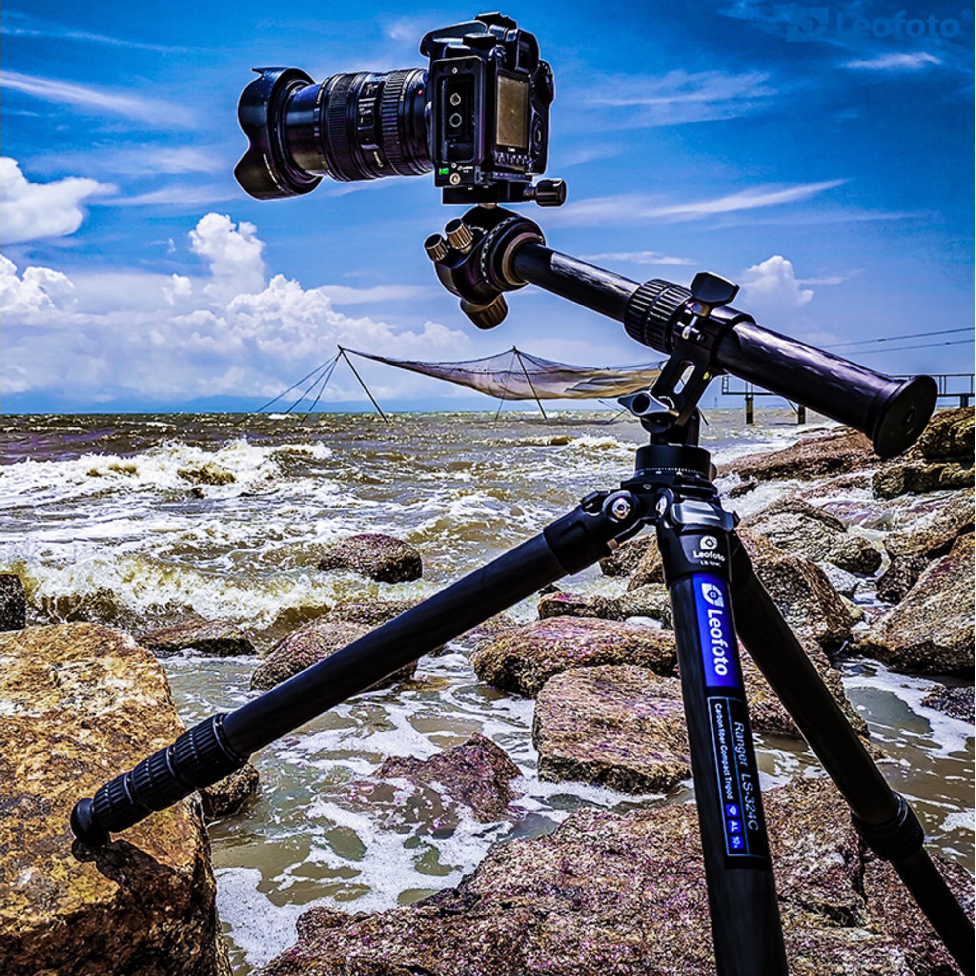 Leofoto Hs-28 Tilt Adapter/Convertor With Panning Base For 28Mm Tripod Center Column