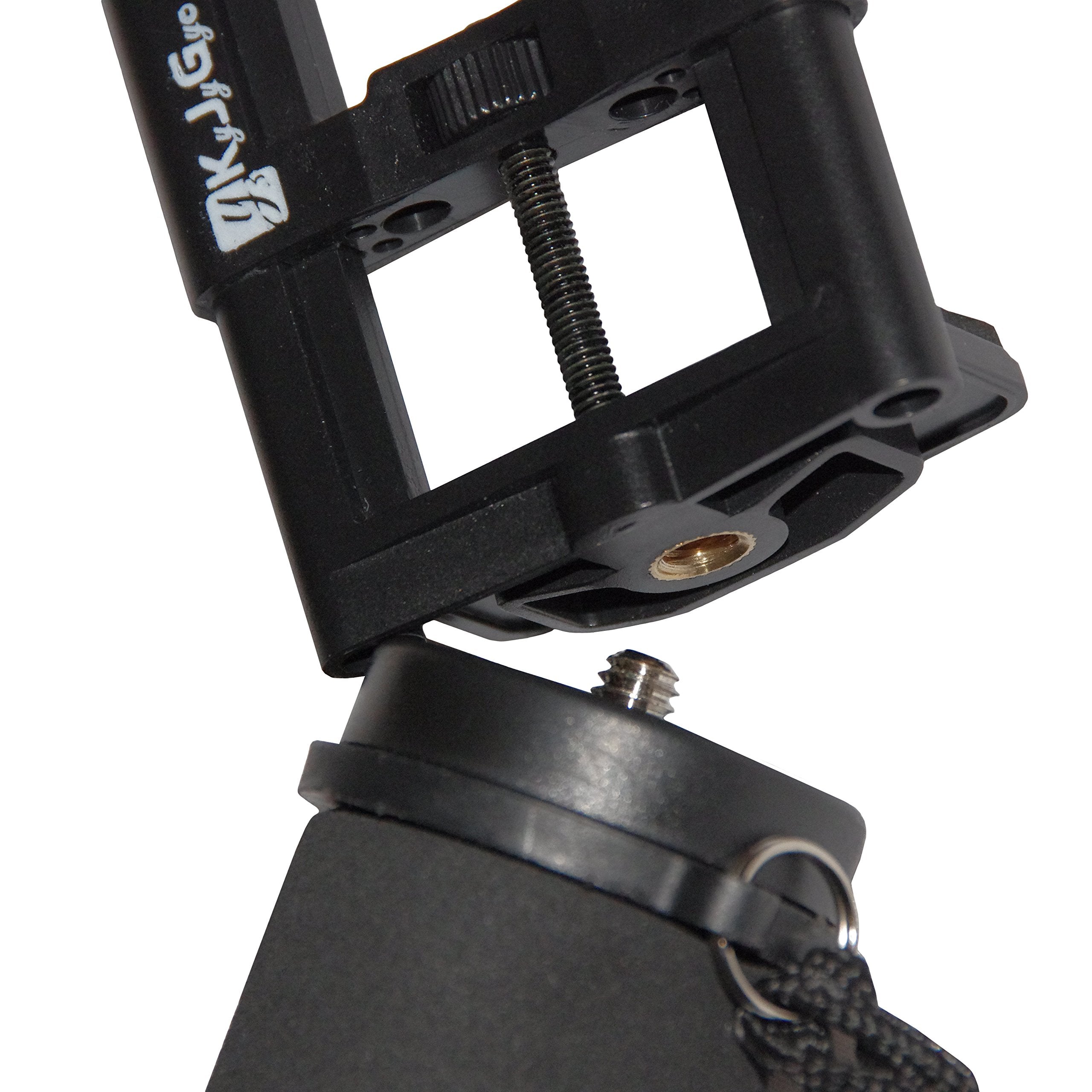 Kyjygy Smart Accessories Kyjygy Cell Phone Tripod Mount: Deluxe 2 Tiered Tripod Adapter Compatible With Iphones, Samsung Galaxy, Note, Lg, Nexus Smartphones Perfectly. Connects To Tripods, Monopods, Selfie Sticks.